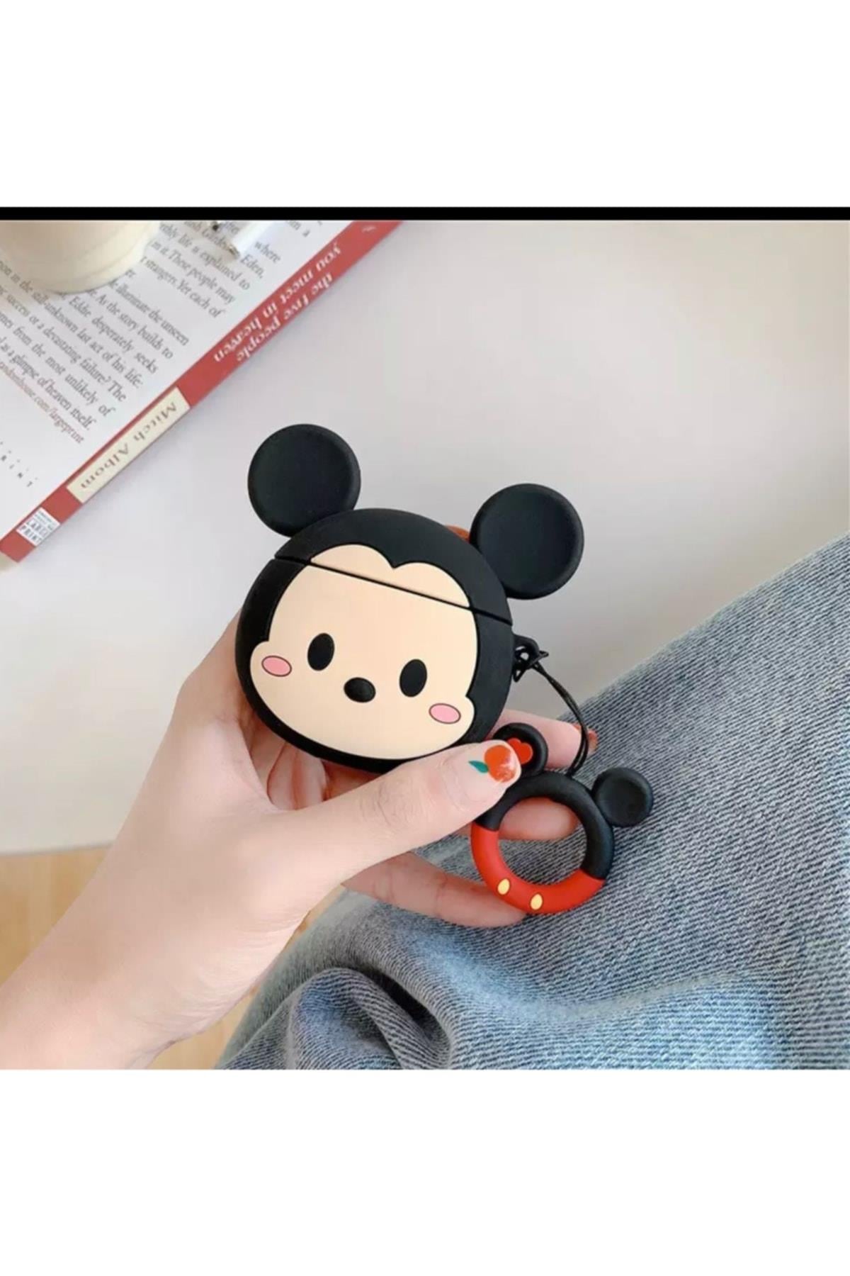 Sevimli Silikon Mickey Mouse Fare  Kulaklık Kılıfı