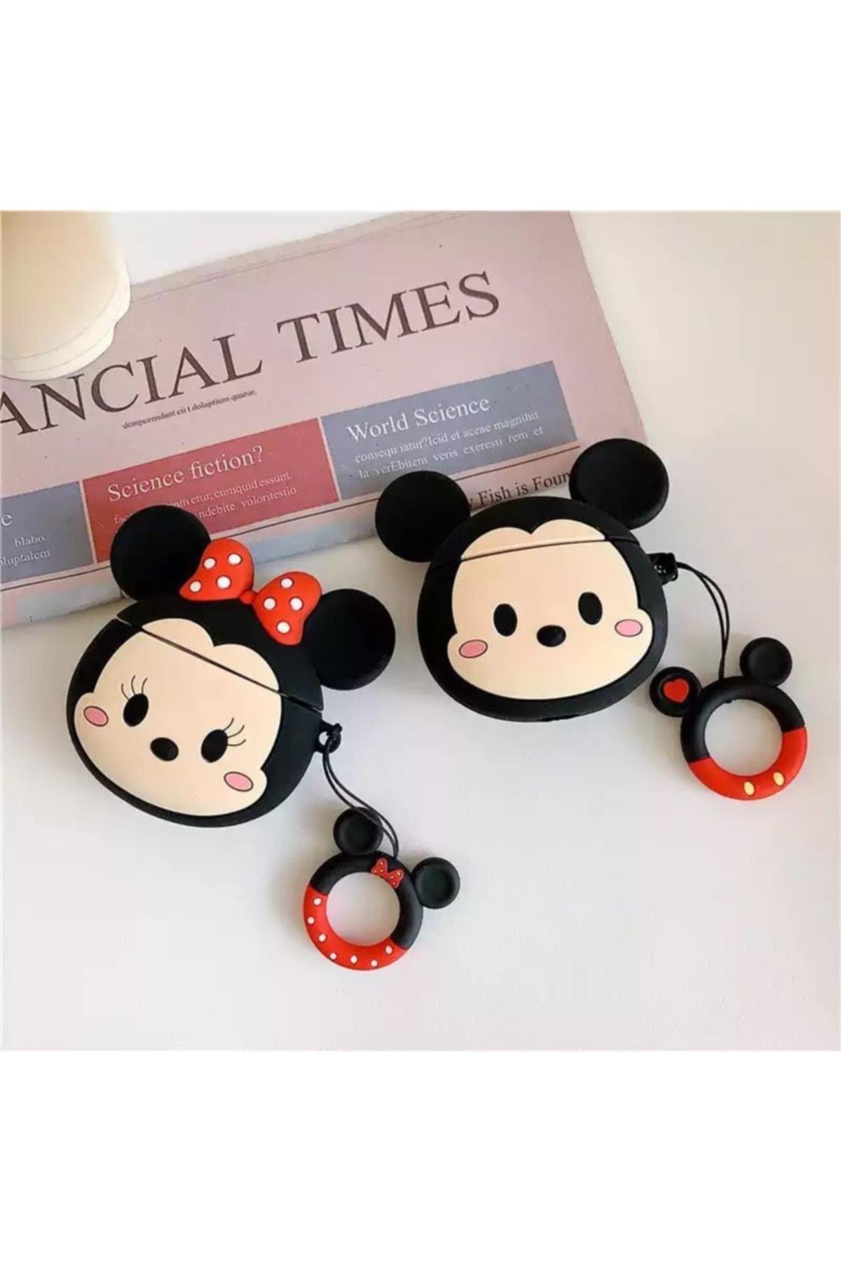 Sevimli Silikon Minine Mouse Fare  Kulaklık Kılıfı 1. 2. Nesil