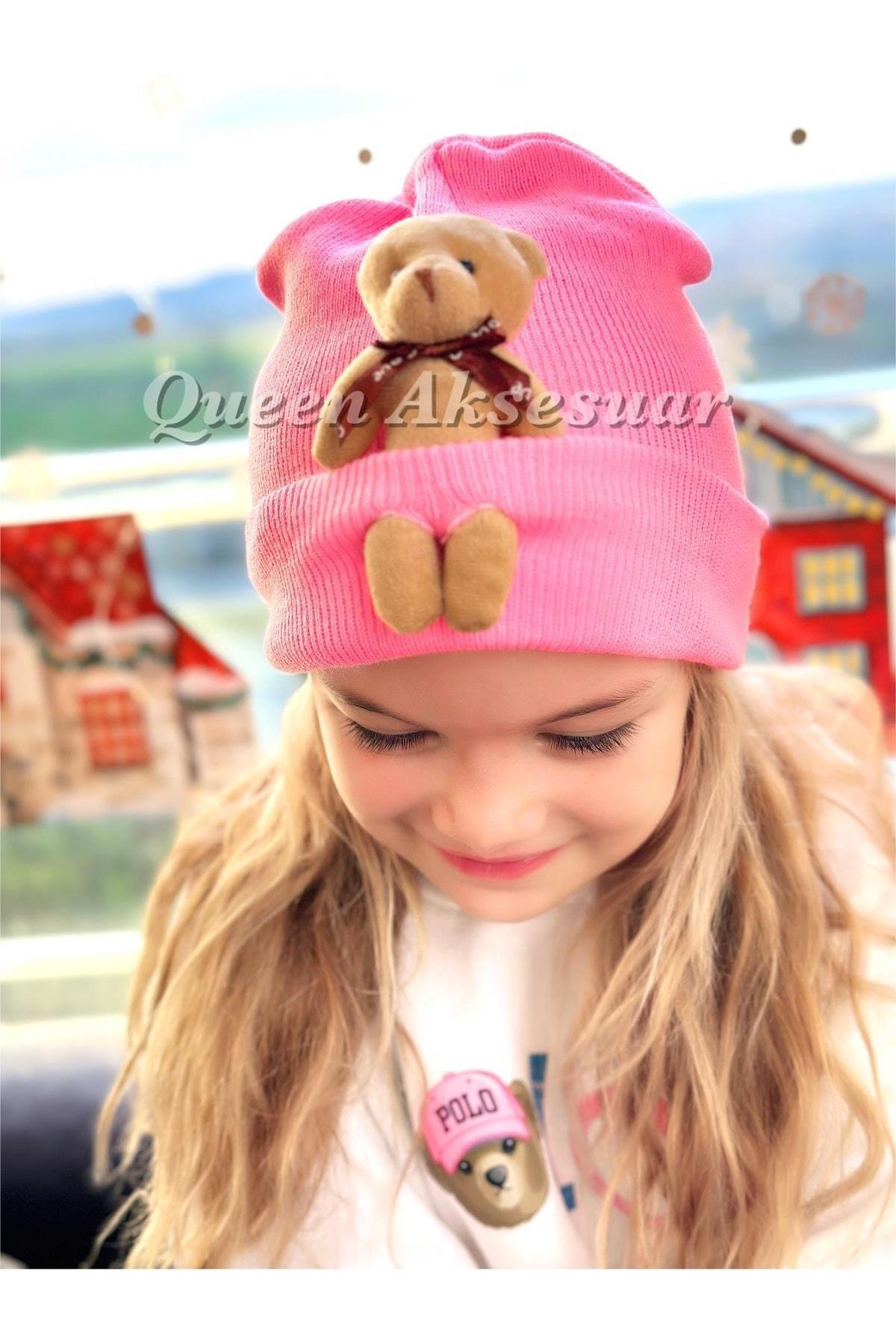 Trend Moda Özel Tasarım Sevimli Büyük Yetişkin Erkek Kız Unisex Çocuk Şapkası Neon Pembe Şapka