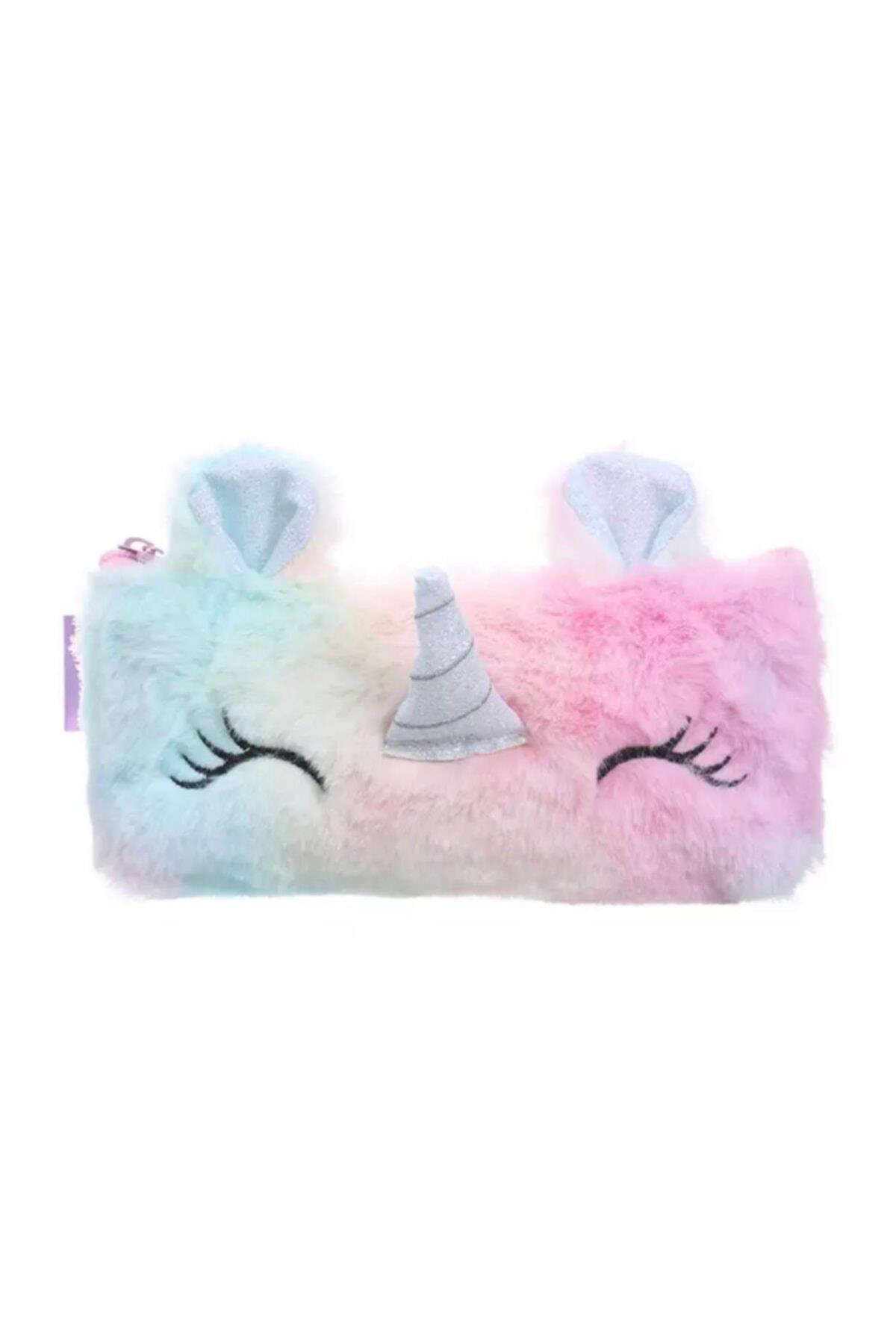 Tüylü Peluş Unicorn Kalem Kutusu