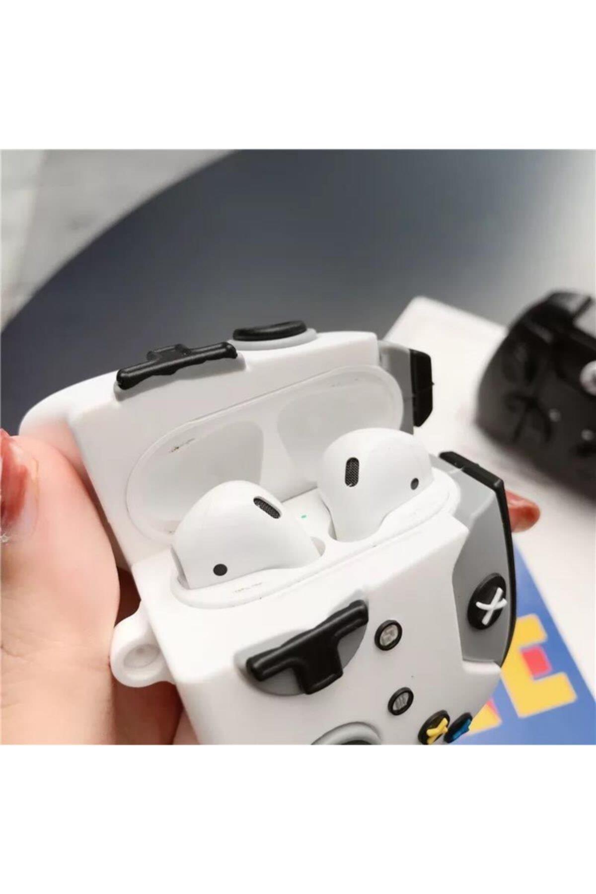 Xbox Playstation Joystick Kumanda Kolu    Kulaklık Silikon Kılıf Beyaz