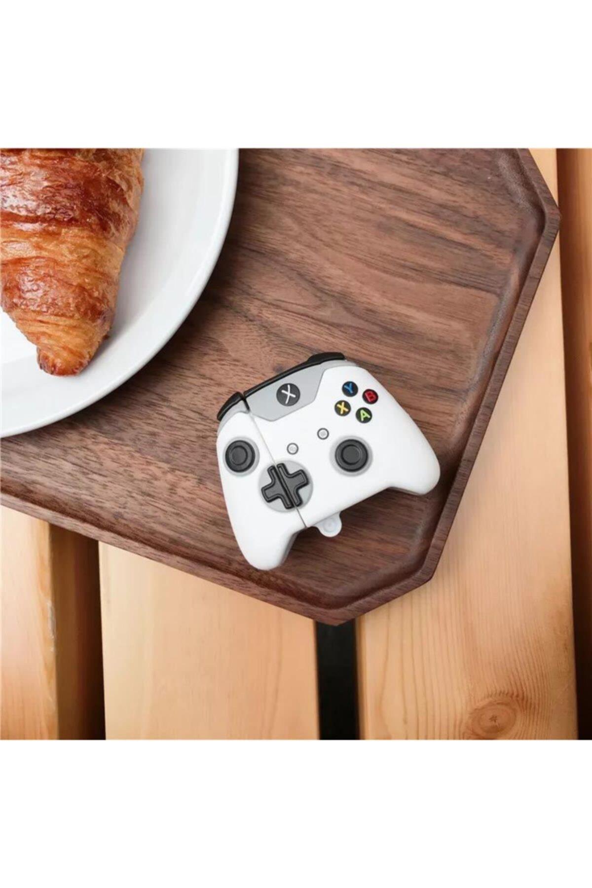 Xbox Playstation Joystick Kumanda Kolu    Kulaklık Silikon Kılıf Beyaz
