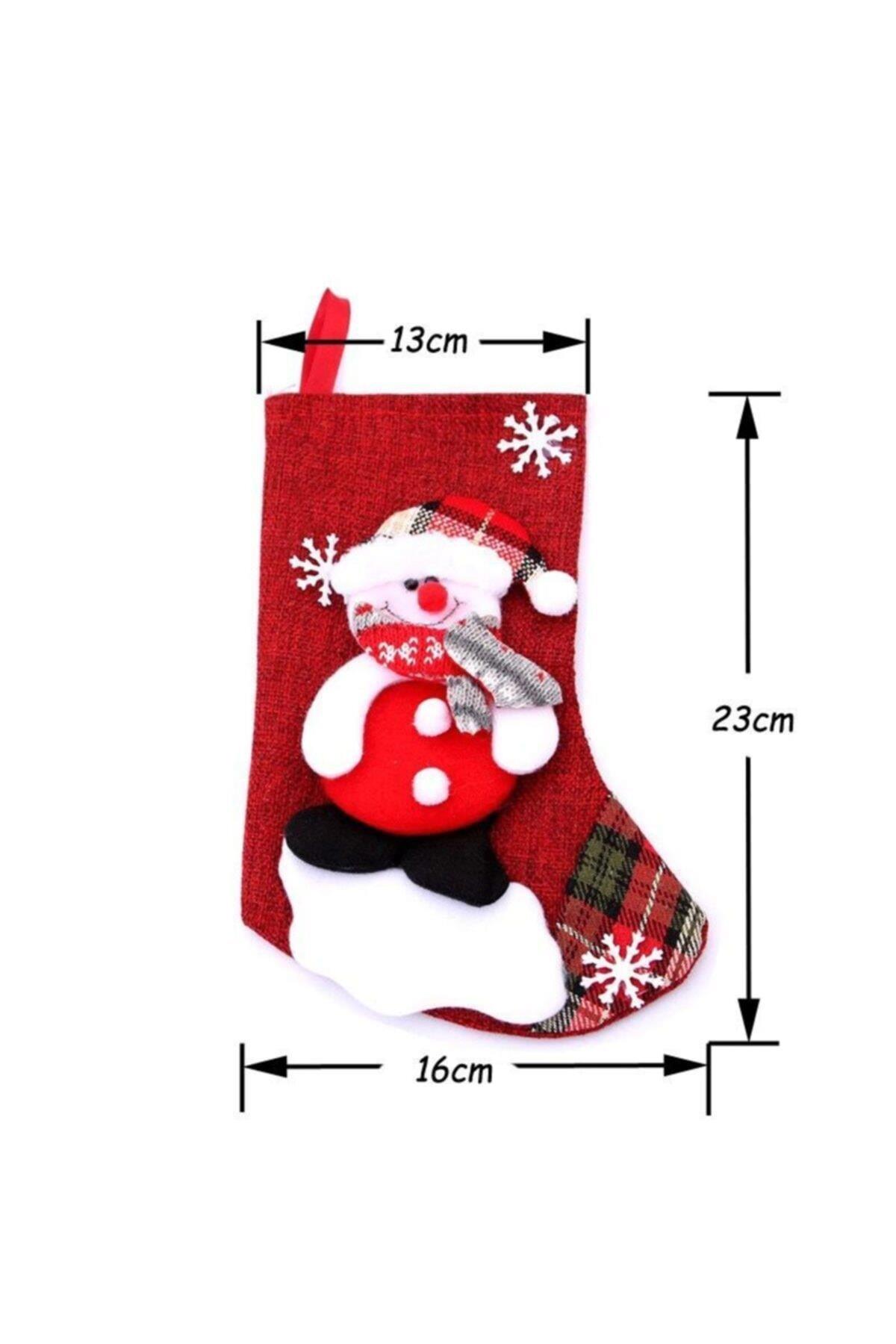 Yeni Yıl Noel Baba Yılbaşı Hediye Çanta Kese Çorap Dekorasyon Çam Süs Özel Tasarım Santa