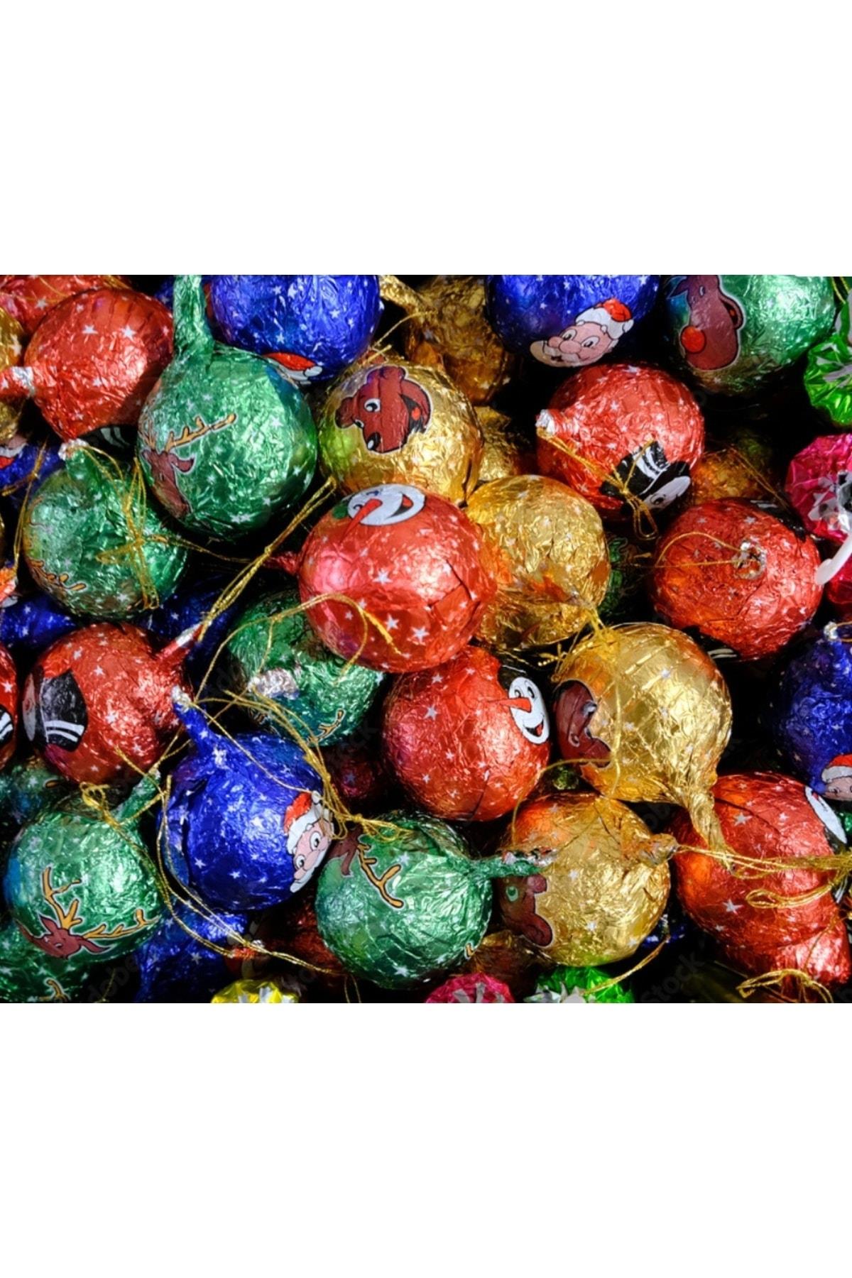 Yeni Yıl Yılbaşı Özel Ithal 5li Noel Baba Çam Ağacı Top Çikolata Hediye Paket Seti