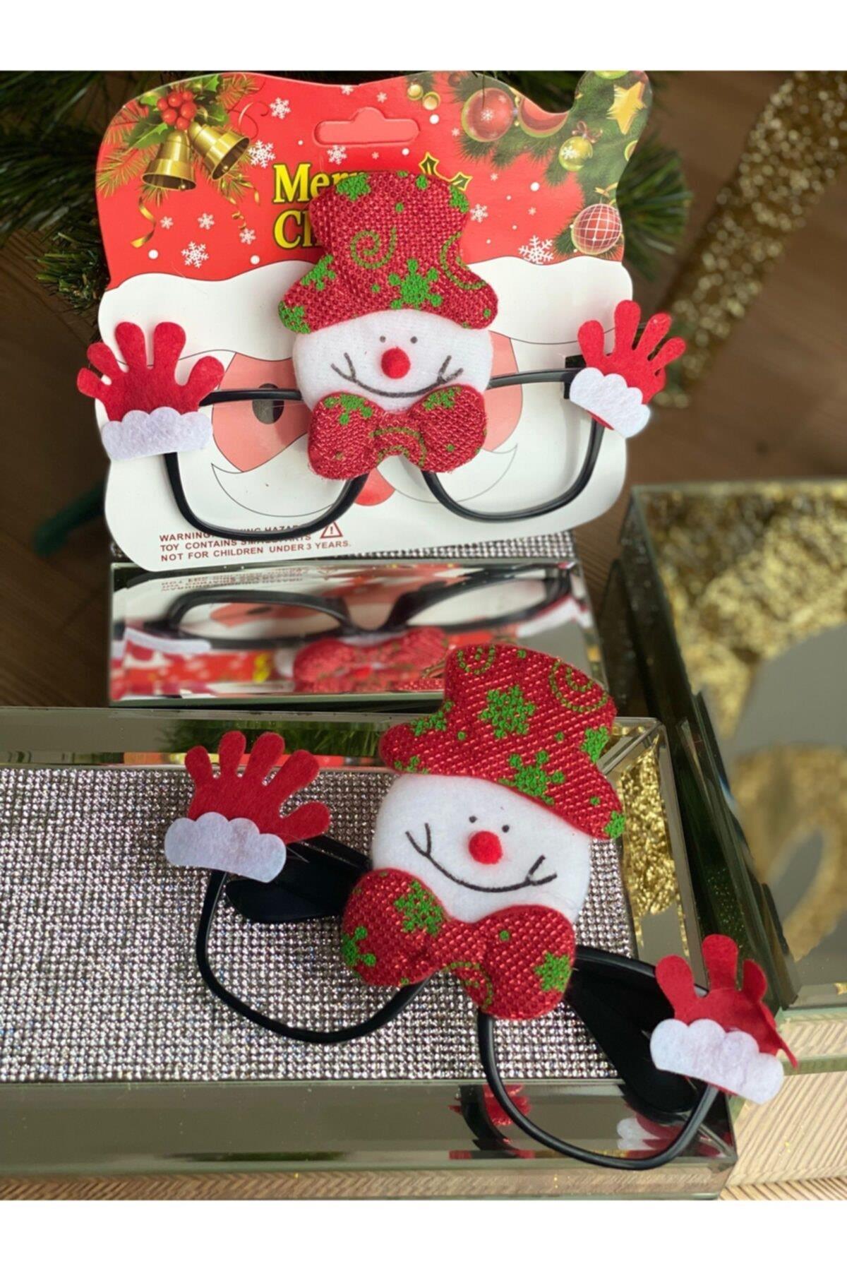 Yeni Yıl Yılbaşı Özel Lüks Geyik Boynuzlu Süslü Gözlük Noel Gözlüğü