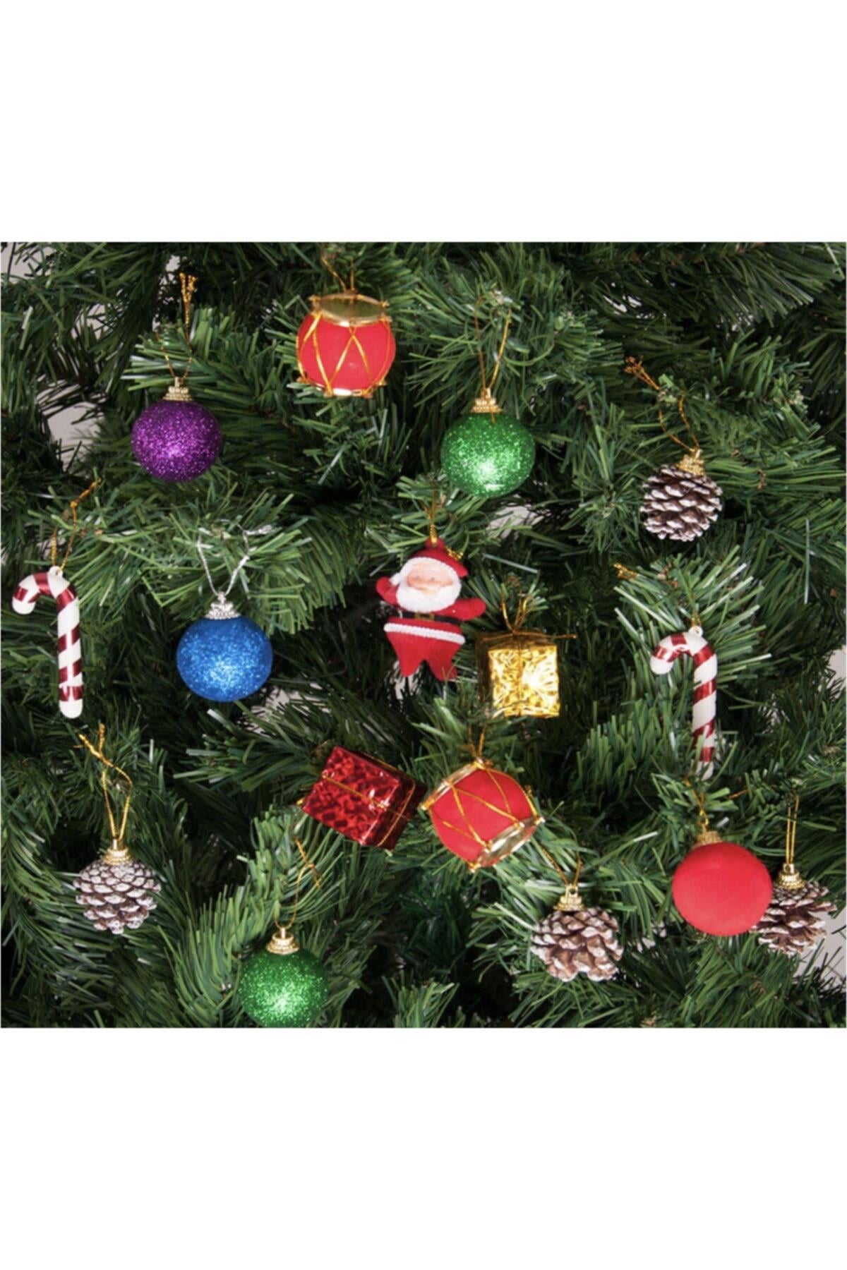 Yeni Yıl Yılbaşı Özel Sevimli 12 Li Noel Baba Çam Ağacı Süsü