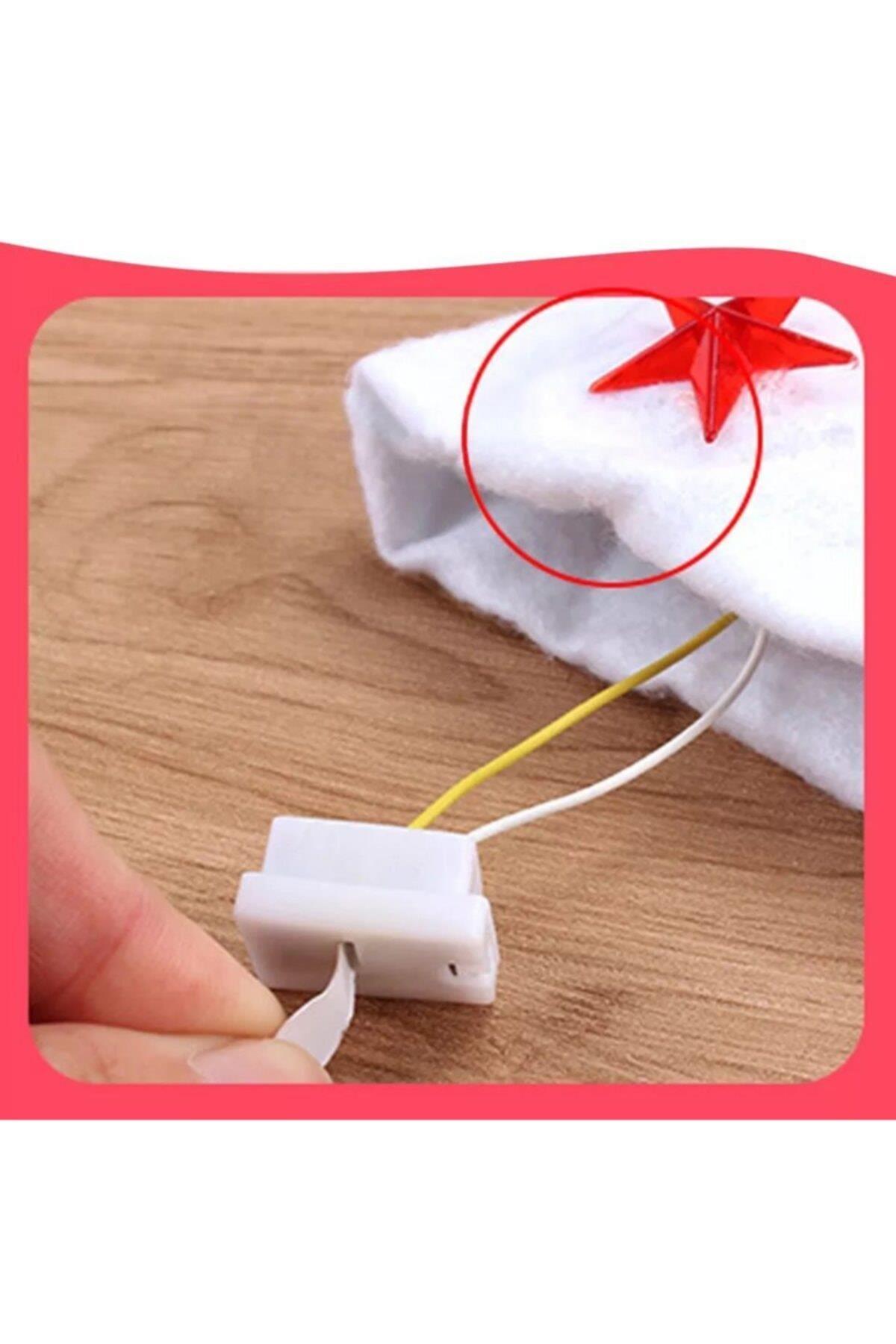 Yılbaşı Led Yıldız Işıklı Noel Baba Christmas Kırmızı Külah Şapka