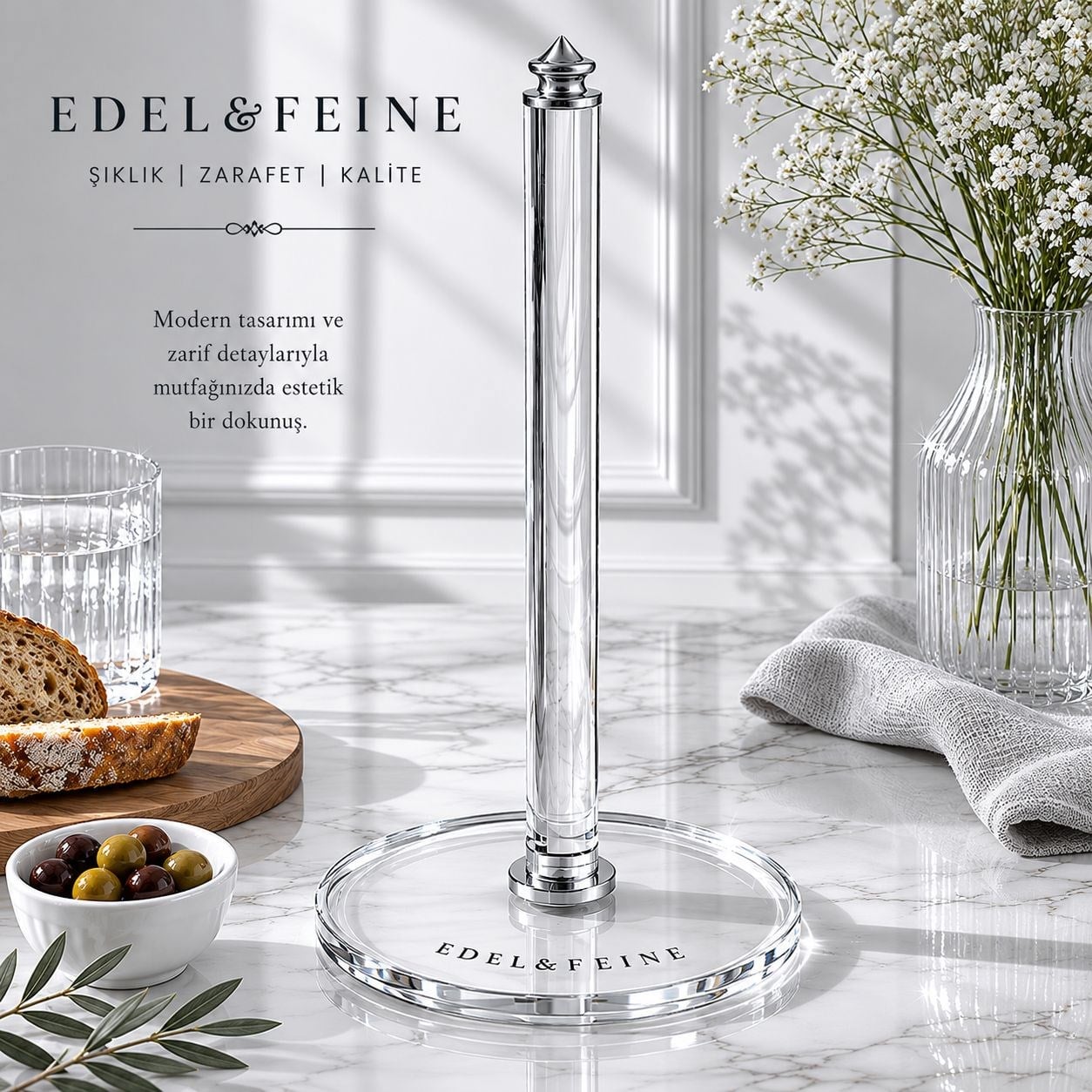 EDEL&FEINE Pirinç Rulo Havluluk Silver