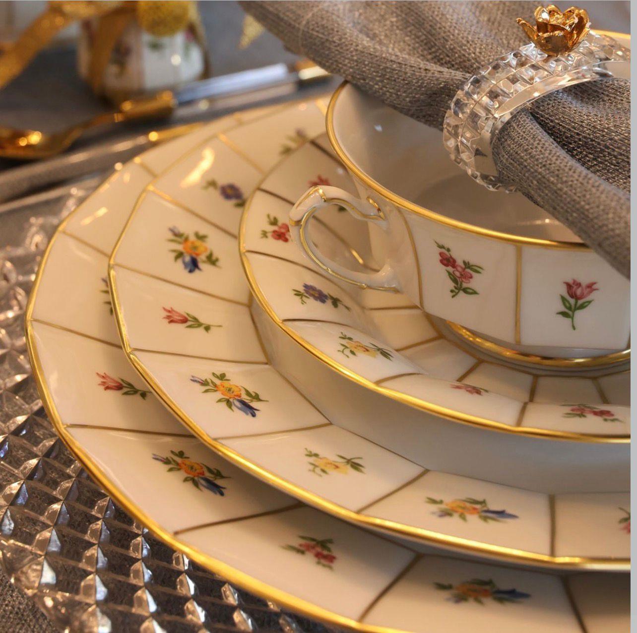 FURSTENBERG Deep Plate 22cm GRECQUE MILLE FLEURS