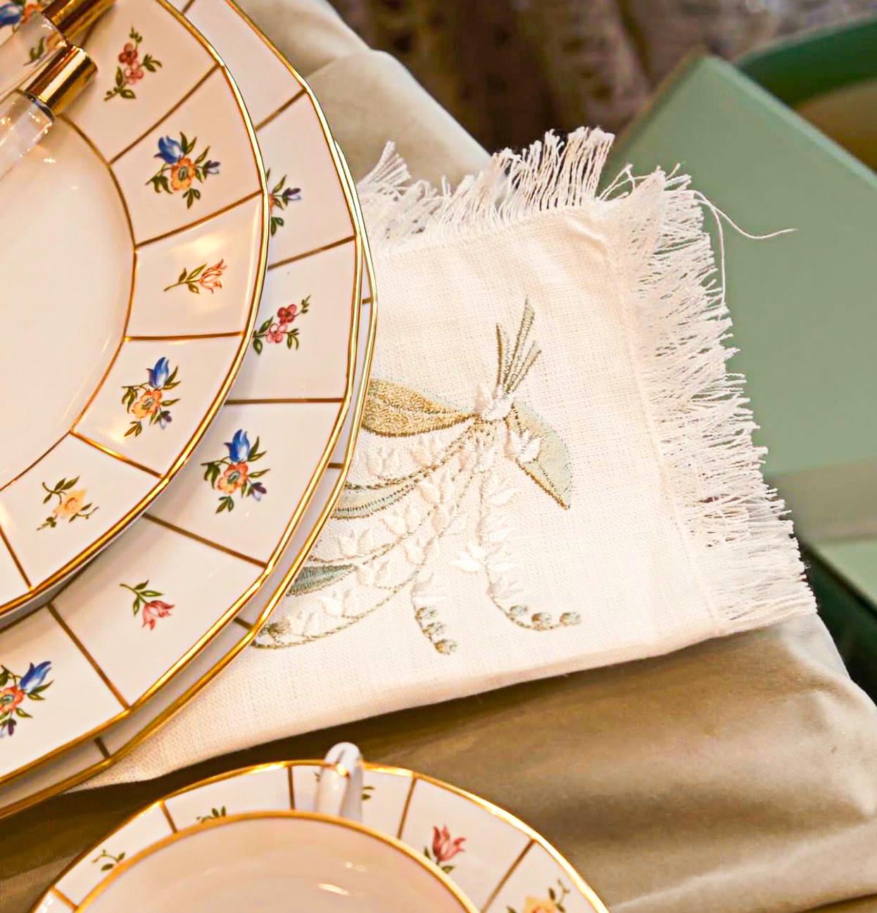FURSTENBERG Pastry Plate 15,2cm GRECQUE MILLE FLEURS