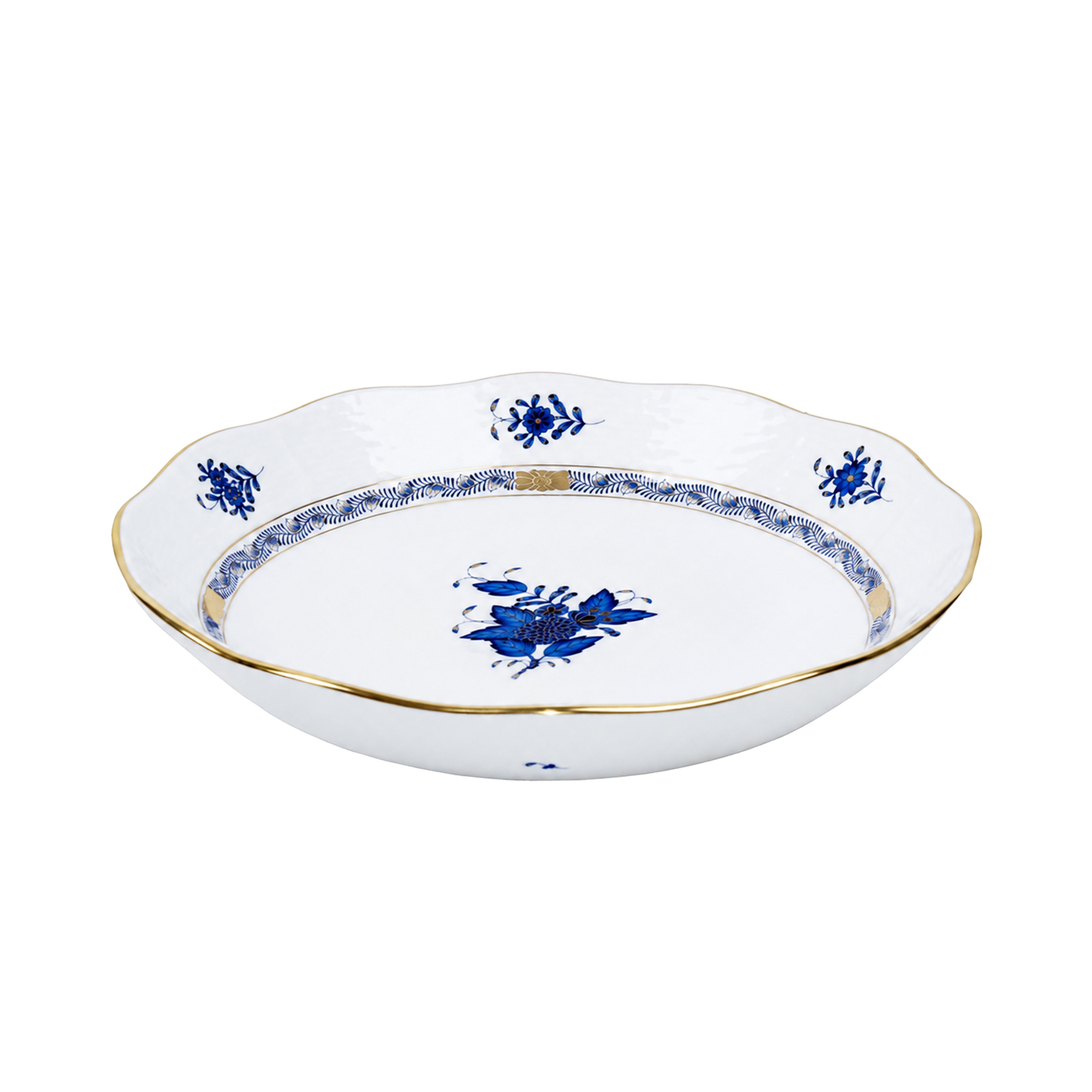 HEREND 25cm Salata Kasesi Apponyi Buket Mavi