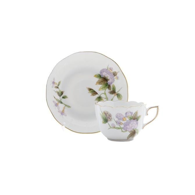 HEREND Kahve Fincanı & Tabağı 110ml Victoria Lila Yeşil