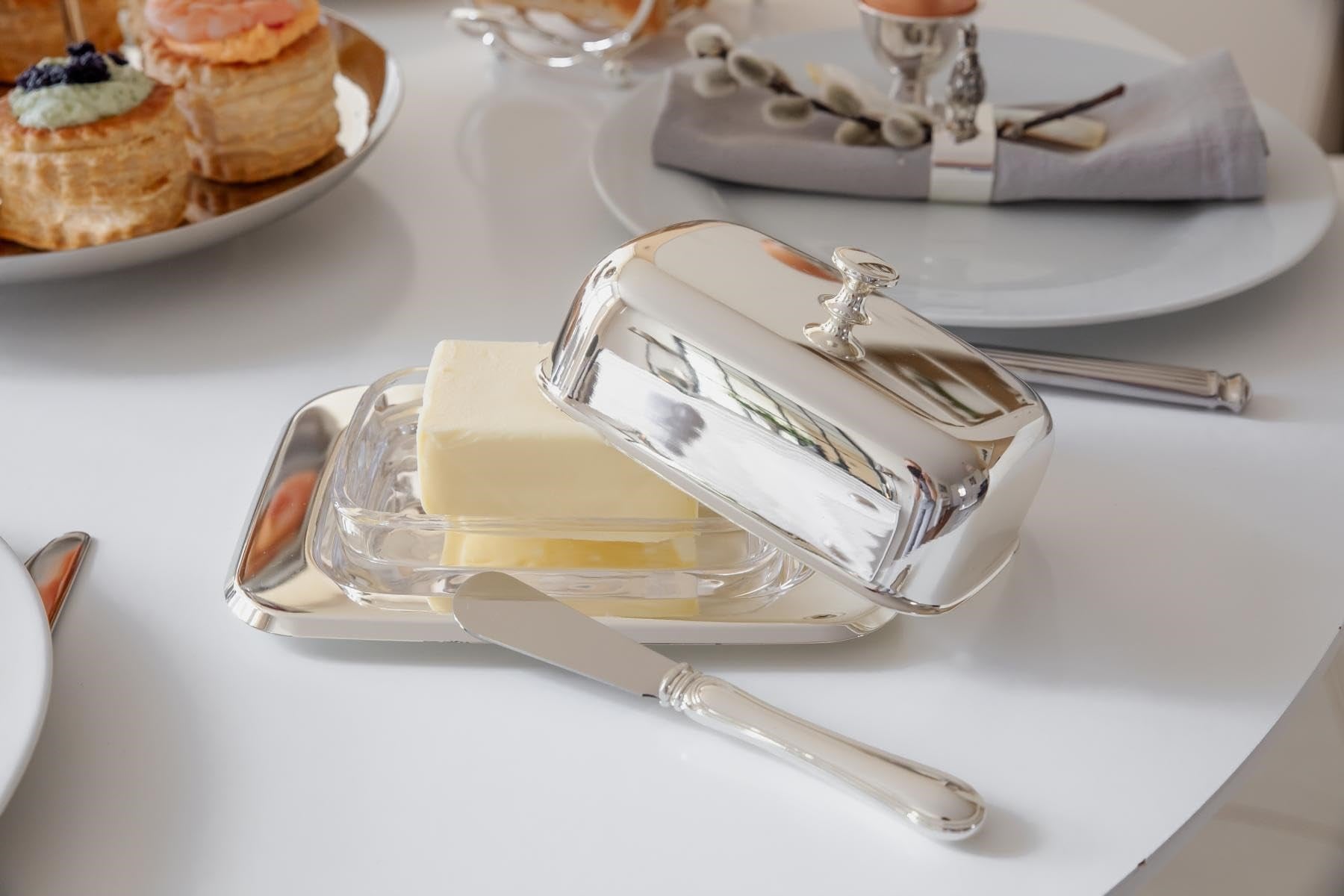 HERMANN BAUER 17.5cm Bıçaklı Tereyağlık