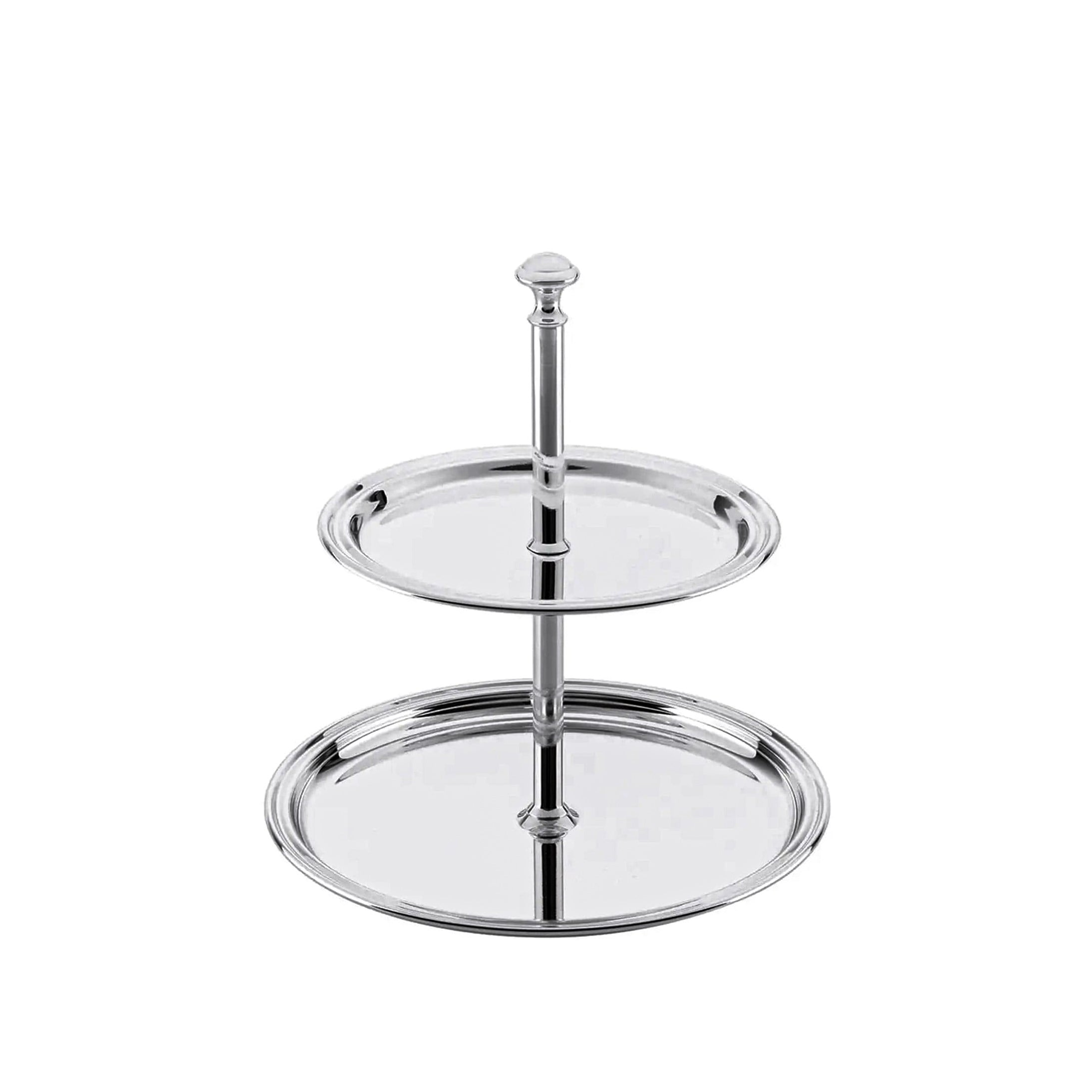 HERMANN BAUER 23cm İki Katlı Gümüş Servislik
