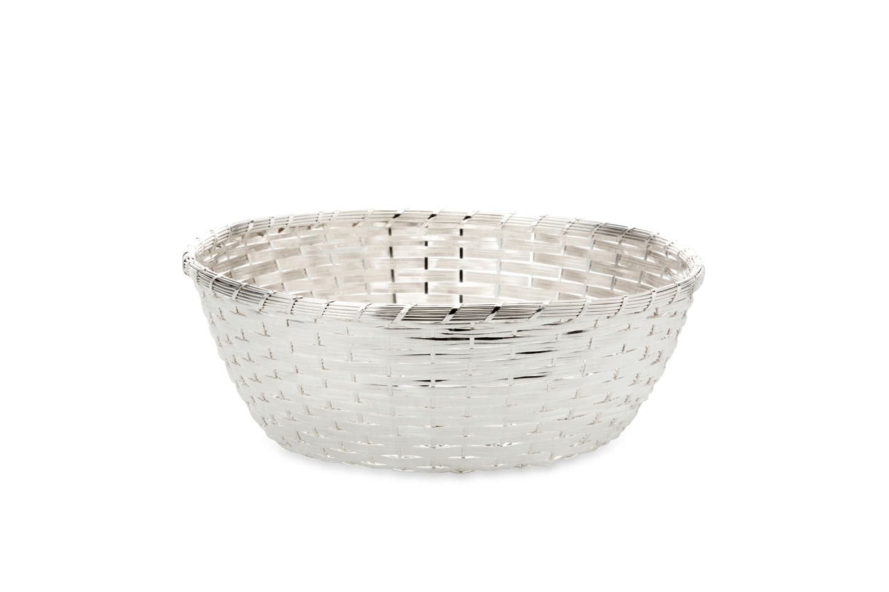HERMANN BAUER 26cm Gümüş Örme Ekmek Sepeti