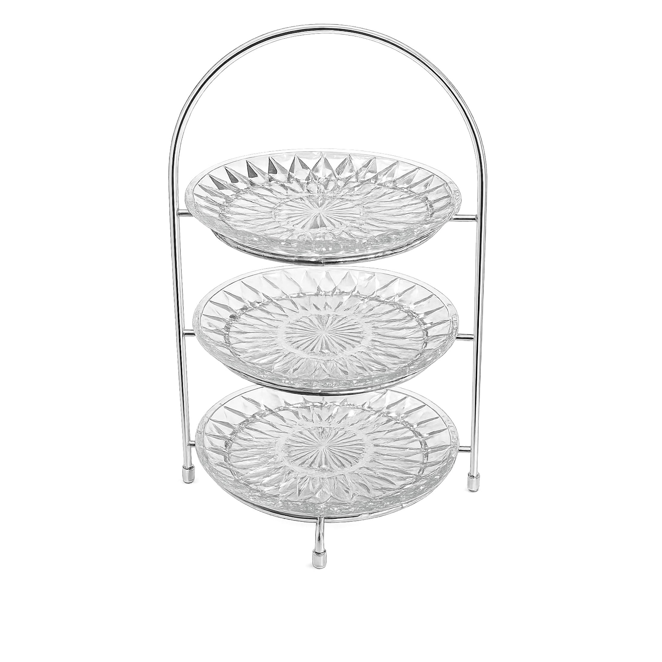 HERMANN BAUER 35cm Üç Katlı Gümüş Servislik