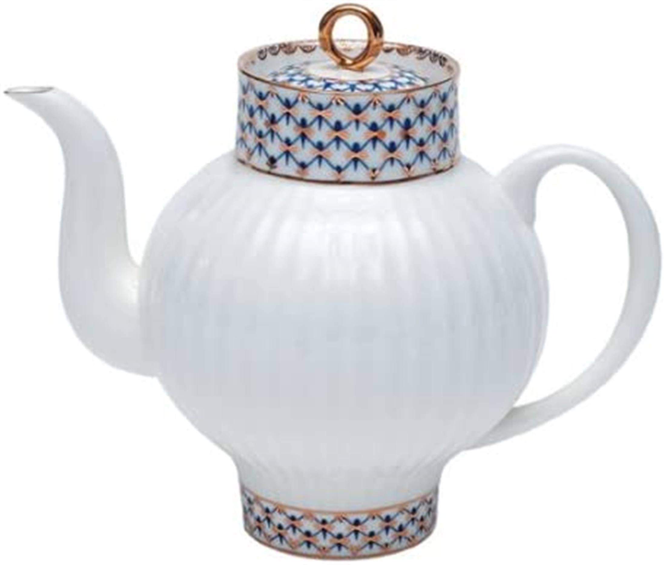 IMPERIAL PORCELAIN Çay Seti 6 kişilik 20 Parça Wave Cobalt Net Mavi