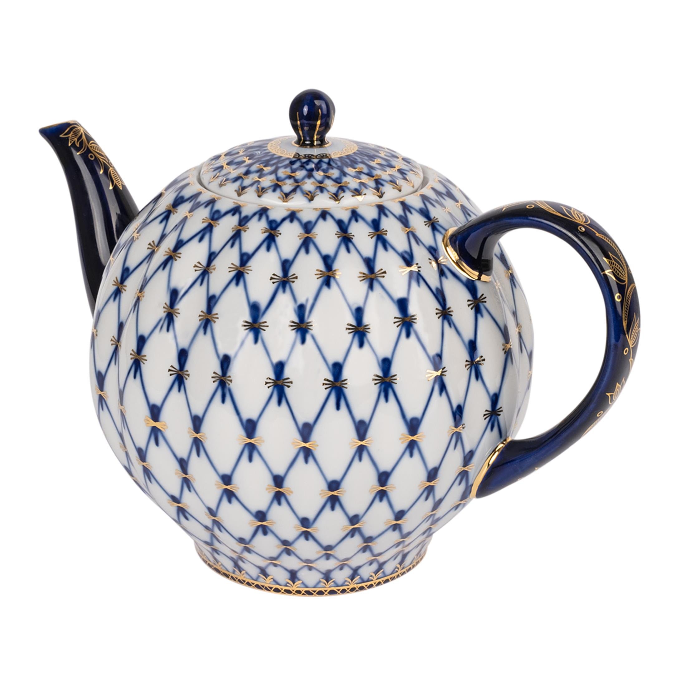 IMPERIAL PORCELAIN Çaydanlık 2000 ml Cobalt net Mavi