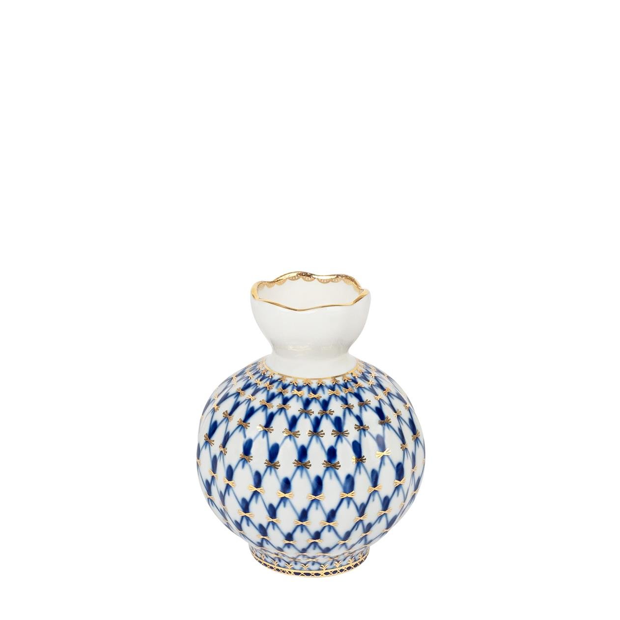 IMPERIAL PORCELAIN Minik Vazo Cobalt net Mavi