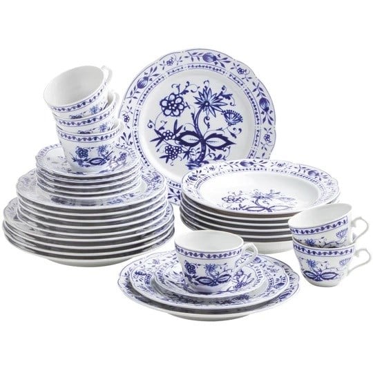 KAHLA Soğan Desenli 30 Parçalık Yemek Takımı 24cm Yemek Tabaklı