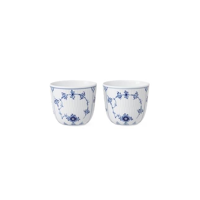 ROYAL COPENHAGEN 2'li Espresso Cup Blue Fluted Plain