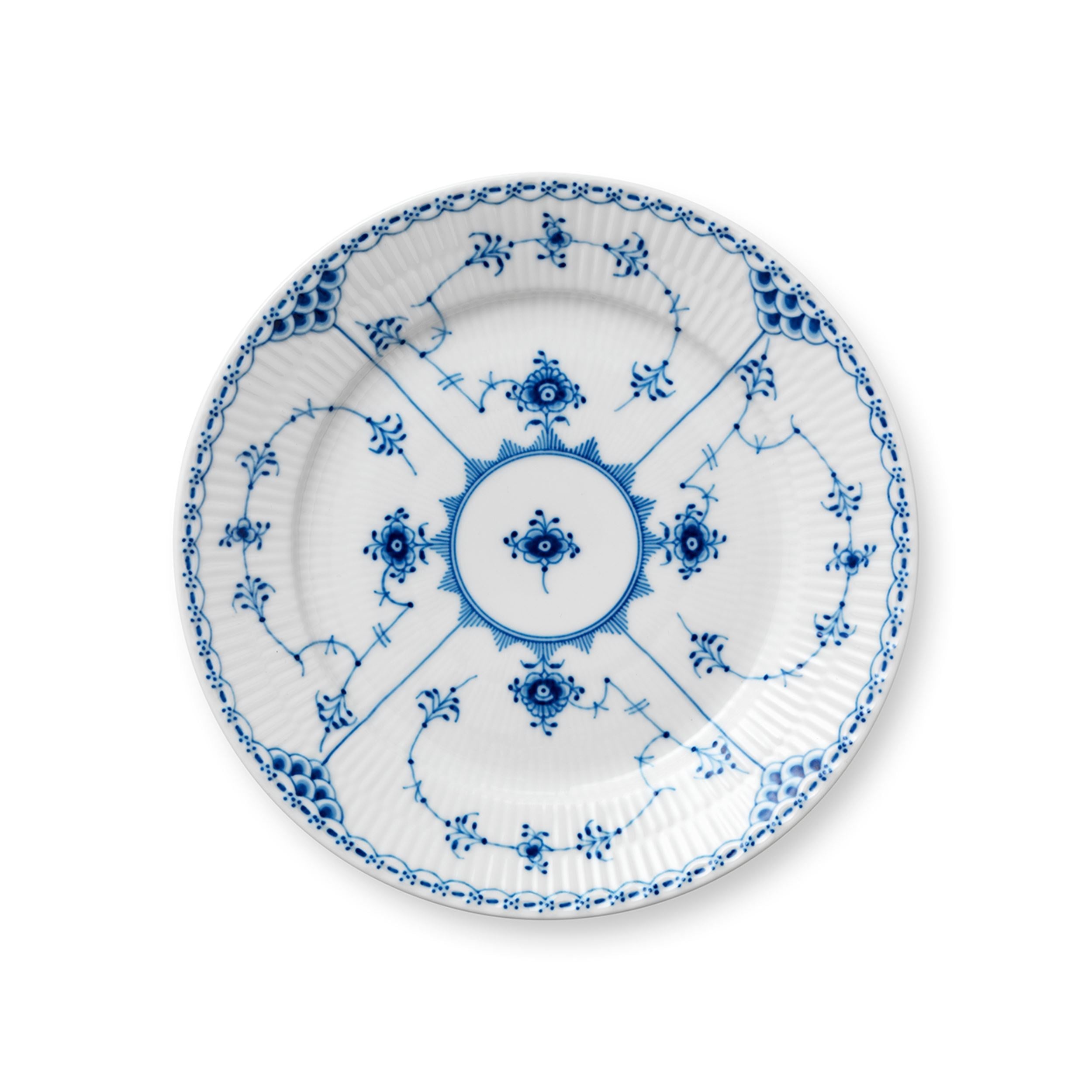 ROYAL COPENHAGEN Ara Servis Tabağı 22cm Blue Fluted Half Lace