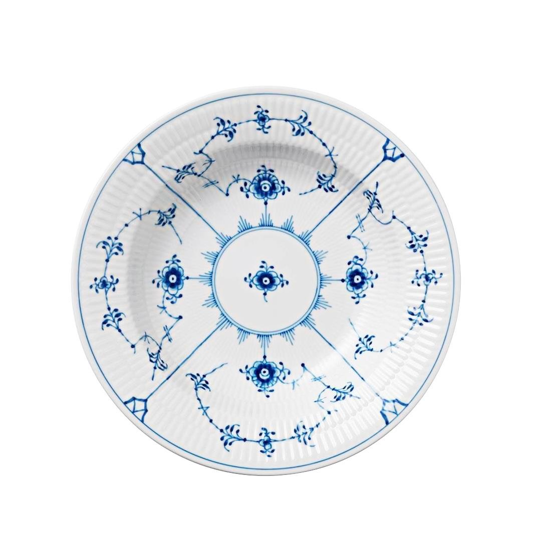 ROYAL COPENHAGEN Çukur Yemek Tabağı 21 cm Blue Fluted Plain
