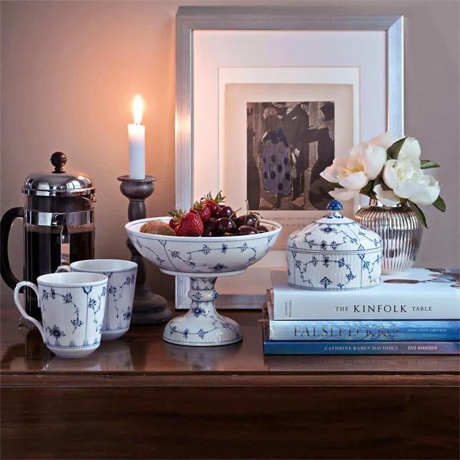 ROYAL COPENHAGEN Kupa 300ml Blue Fluted Plain