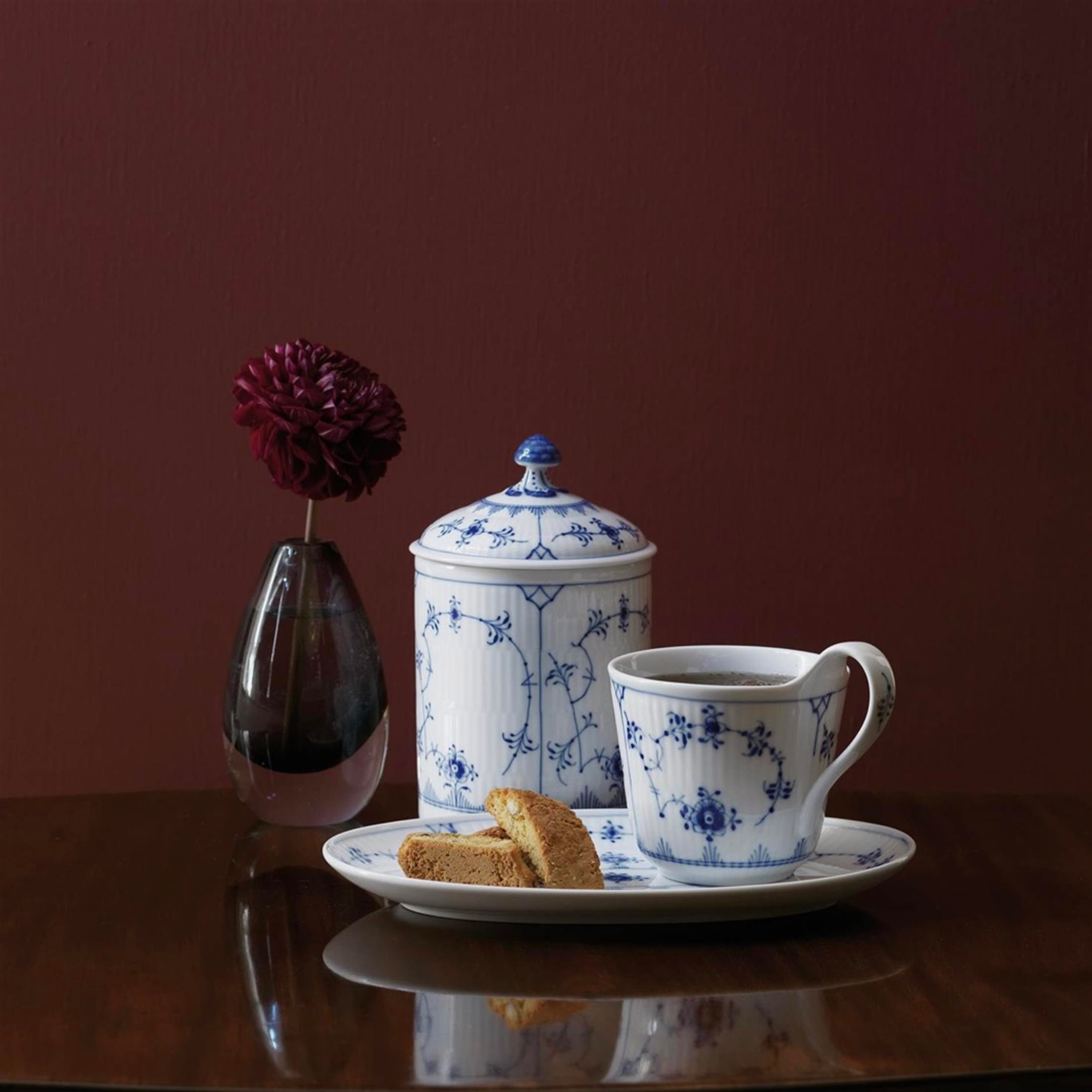 ROYAL COPENHAGEN Oval Servis Tabağı 23 cm Blue Fluted Plain