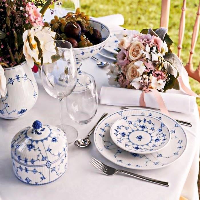 ROYAL COPENHAGEN Pasta Tabağı 15 cm Blue Fluted Plain