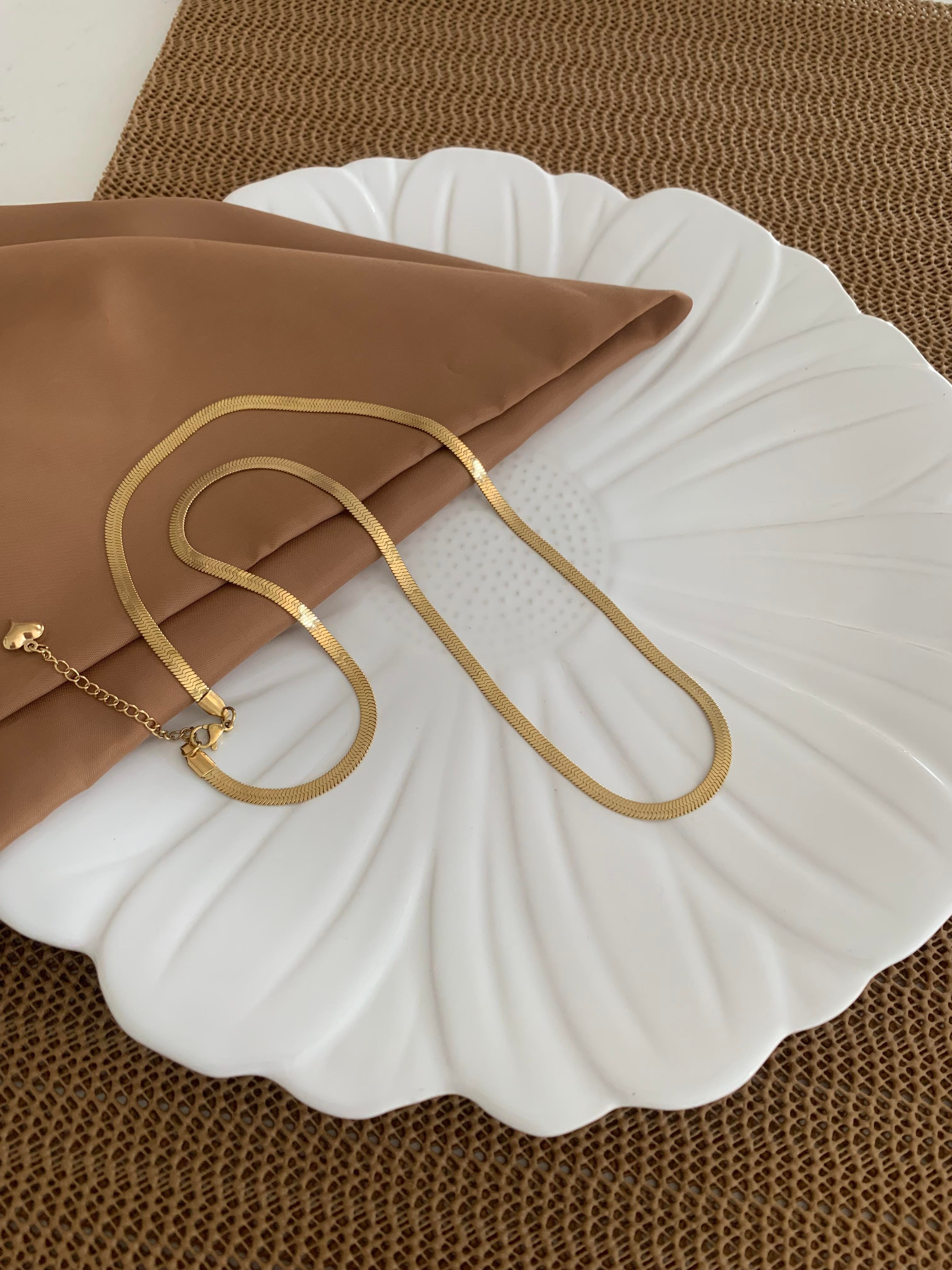 Çelik 60 Cm 4 mm İtalyan Zincir Kolye Gold