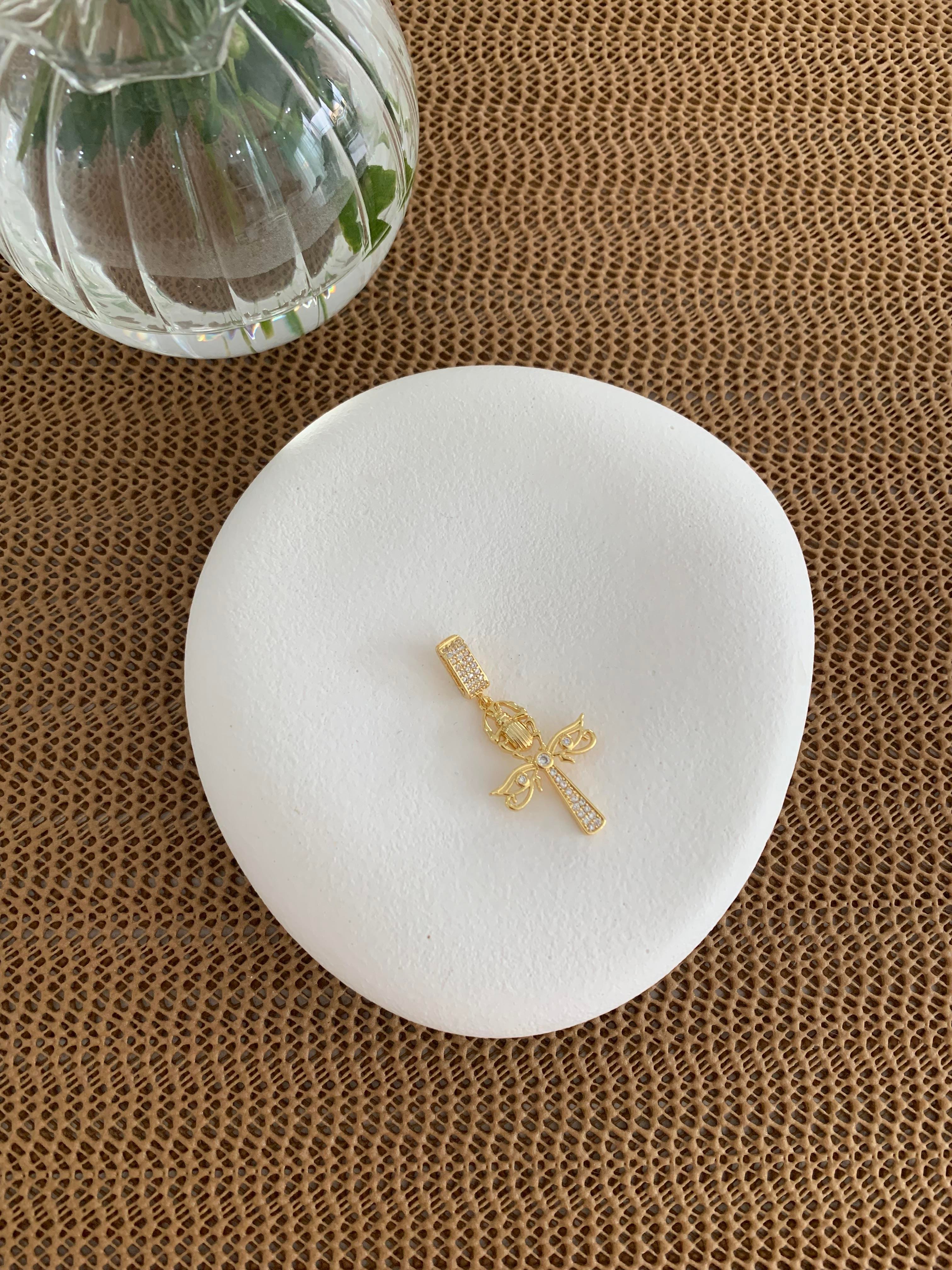 Özel Seri Gold Taşlı Uğurböceği Charm