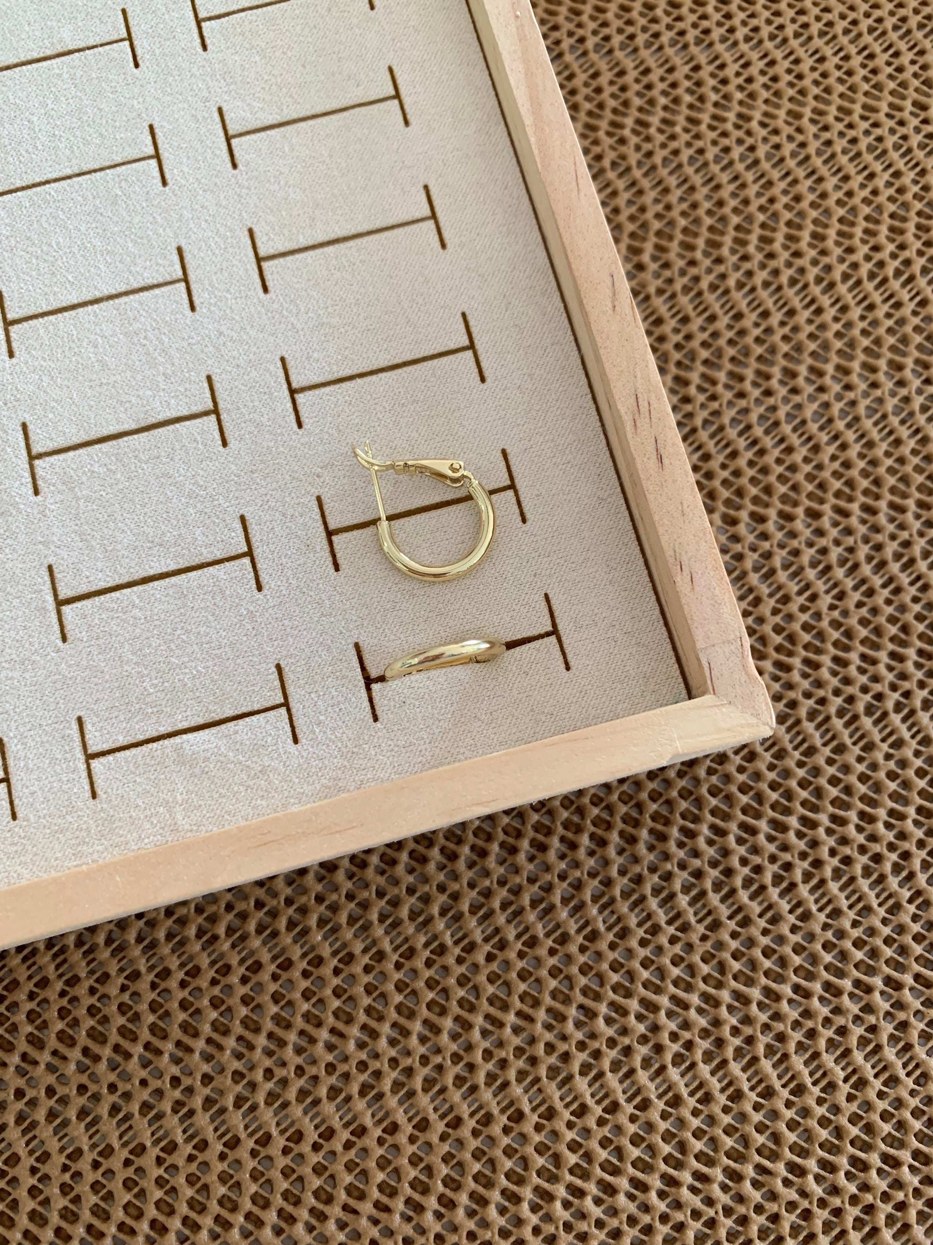 Vip Gold 1 Cm İnce Boru Halka Küpe