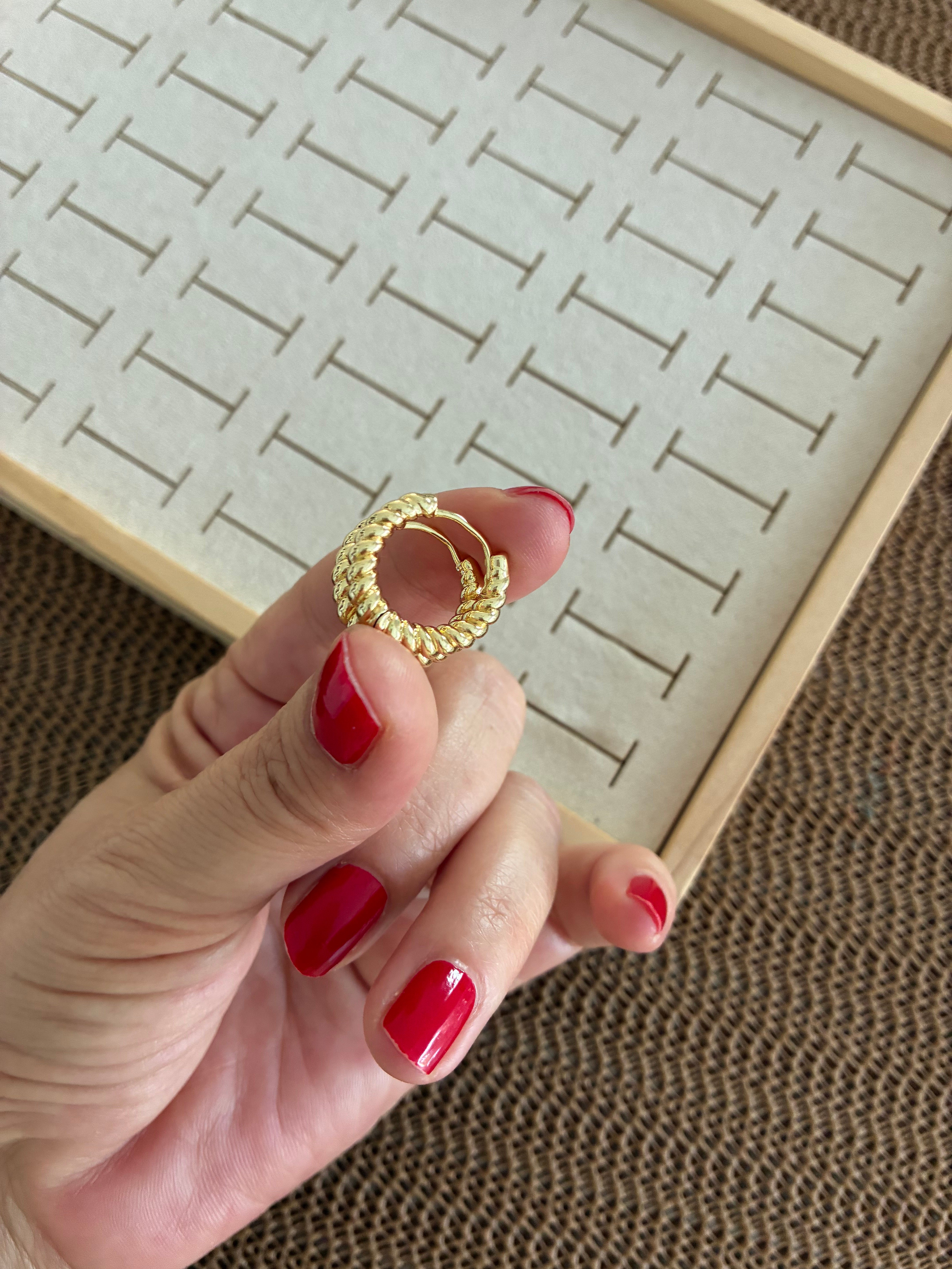 Vip Gold 1,5 cm Burgu Halka Küpe
