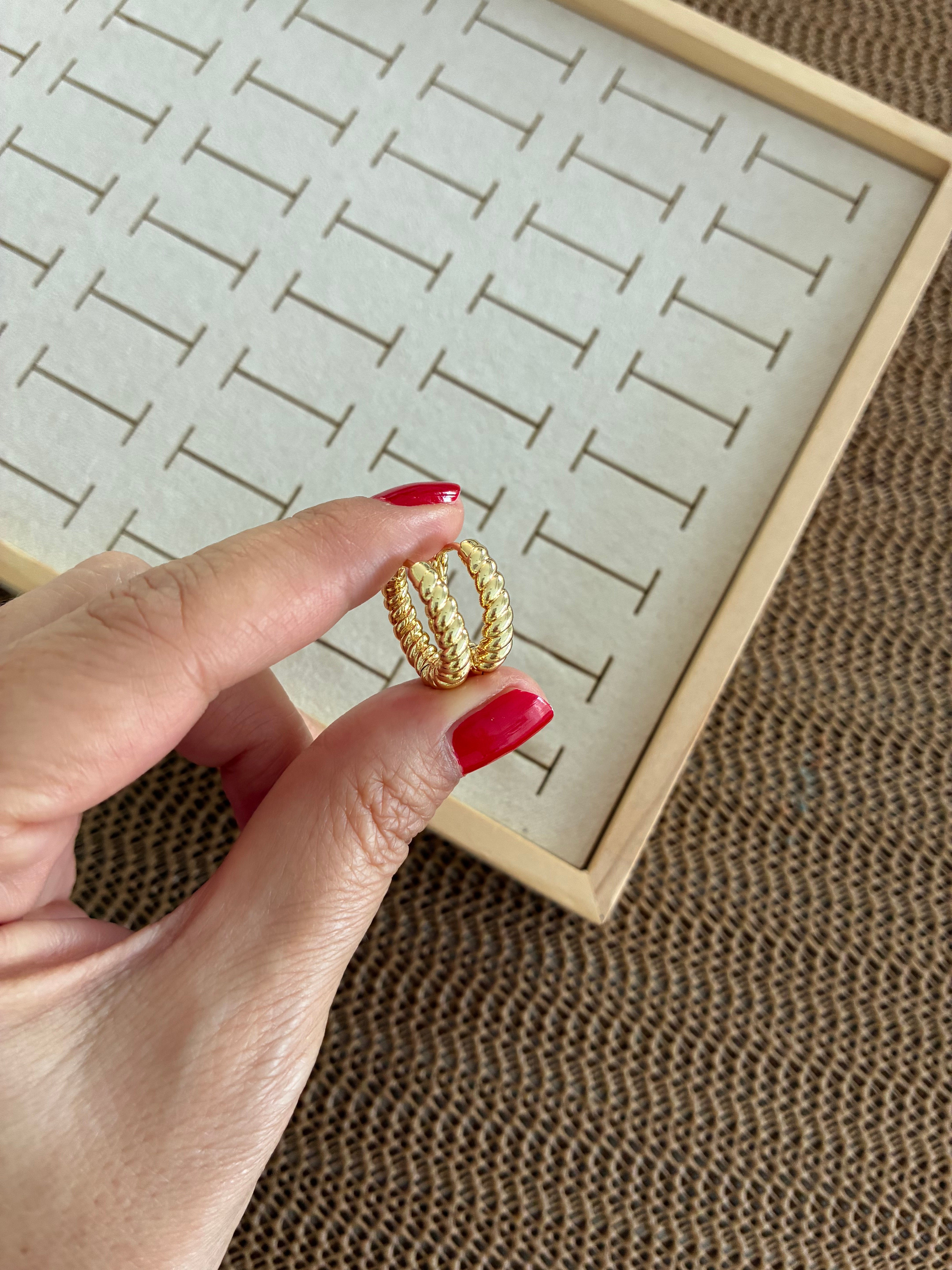Vip Gold 1,5 cm Burgu Halka Küpe