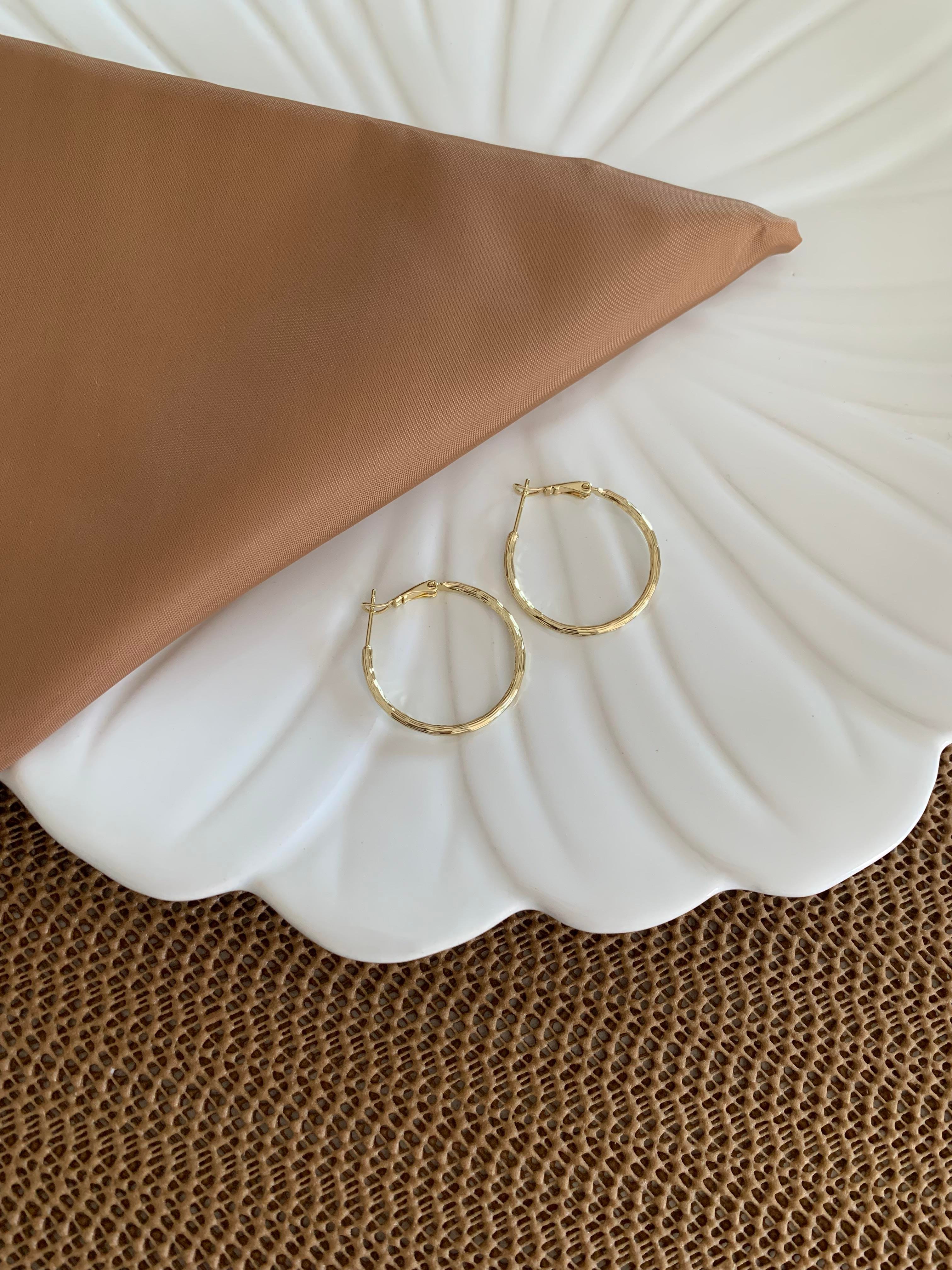 Vip Gold 3 Cm Pırıltılı Halka Küpe