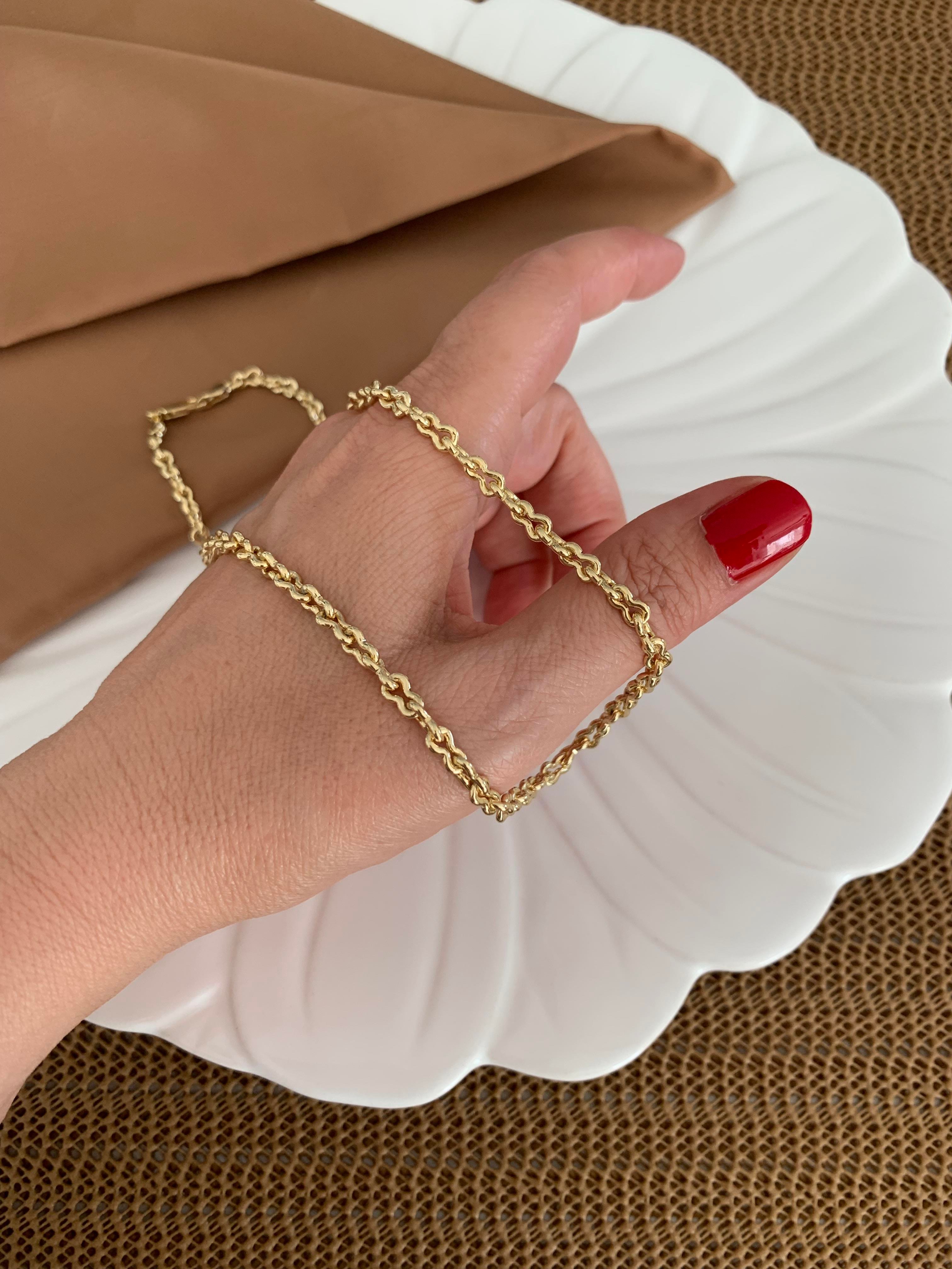 Vip Gold 44 Cm İç İçe Geçme Sonsuzluk Kolye