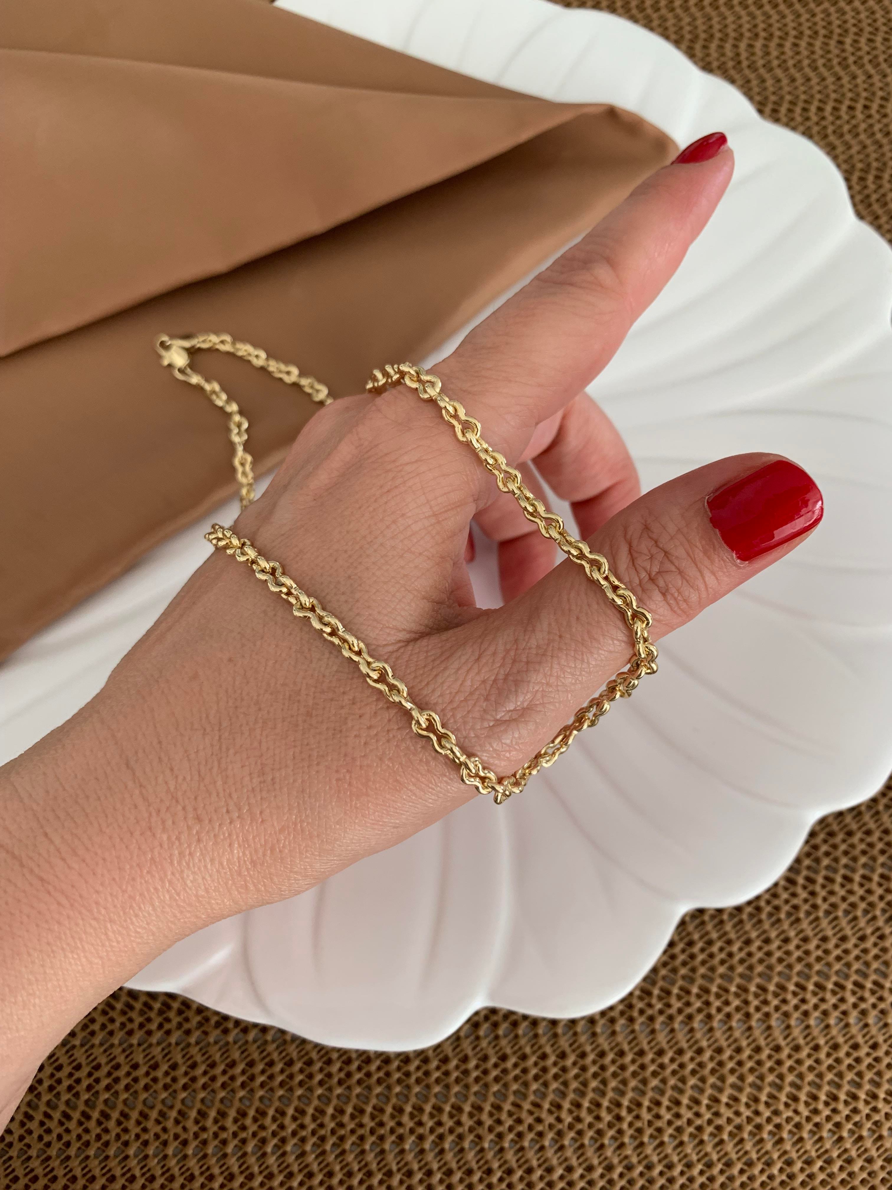Vip Gold 44 Cm İç İçe Geçme Sonsuzluk Kolye