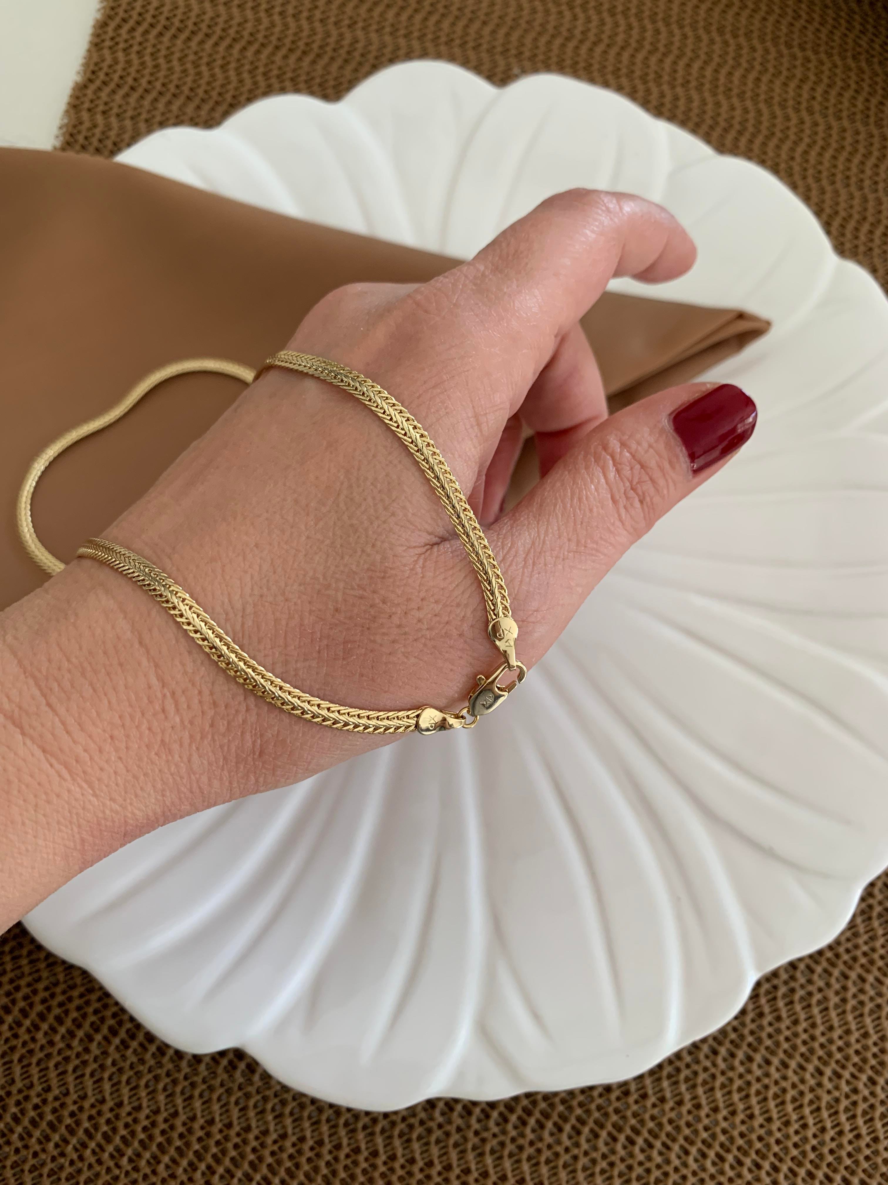 Vip Gold 45 Cm İnce Hasır Zincir Kolye