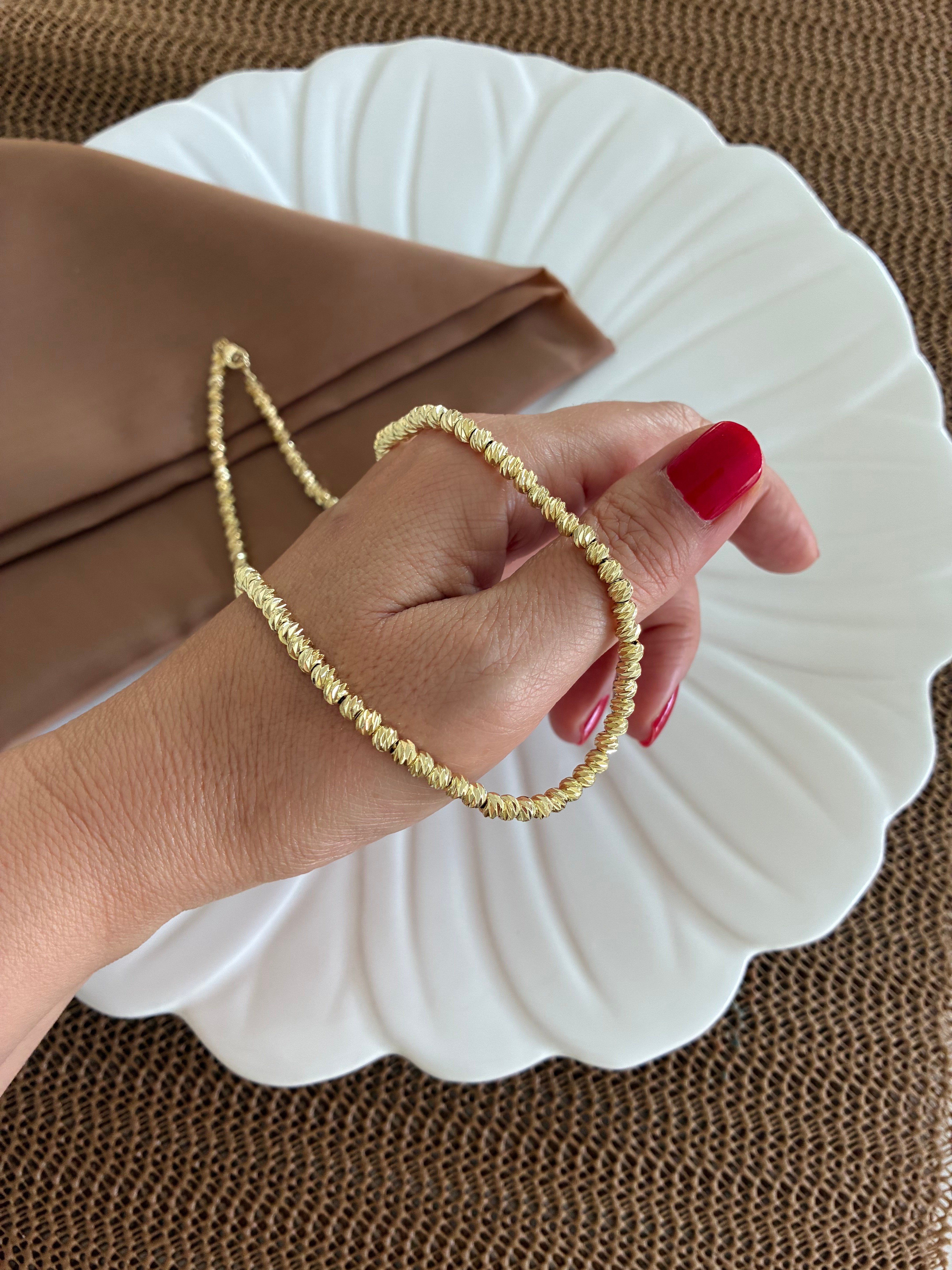 Vip Gold 45 Cm Pırıltılı Dorika Kolye 