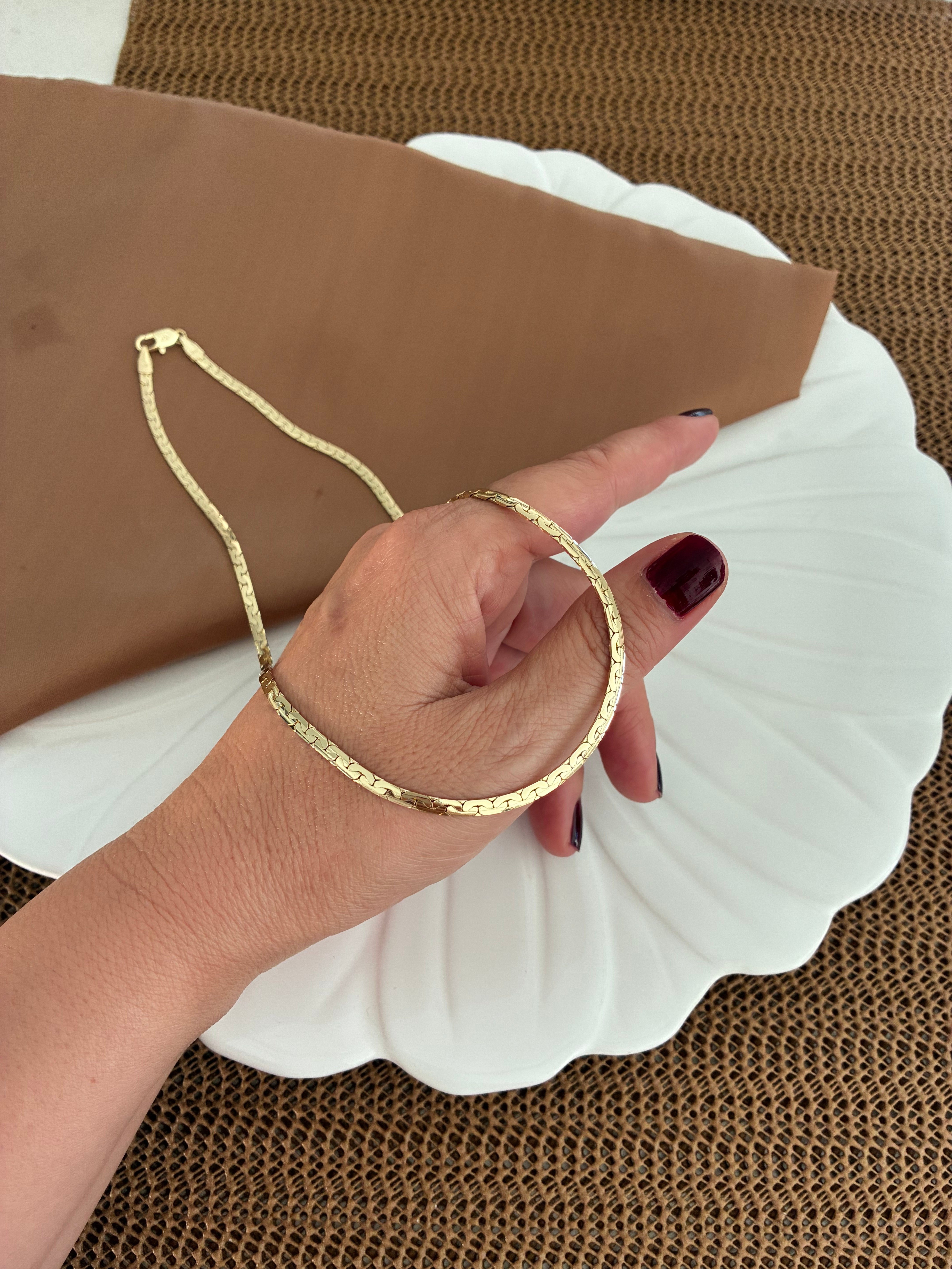 Vip Gold 45 Cm Sert S Sıralı Kolye