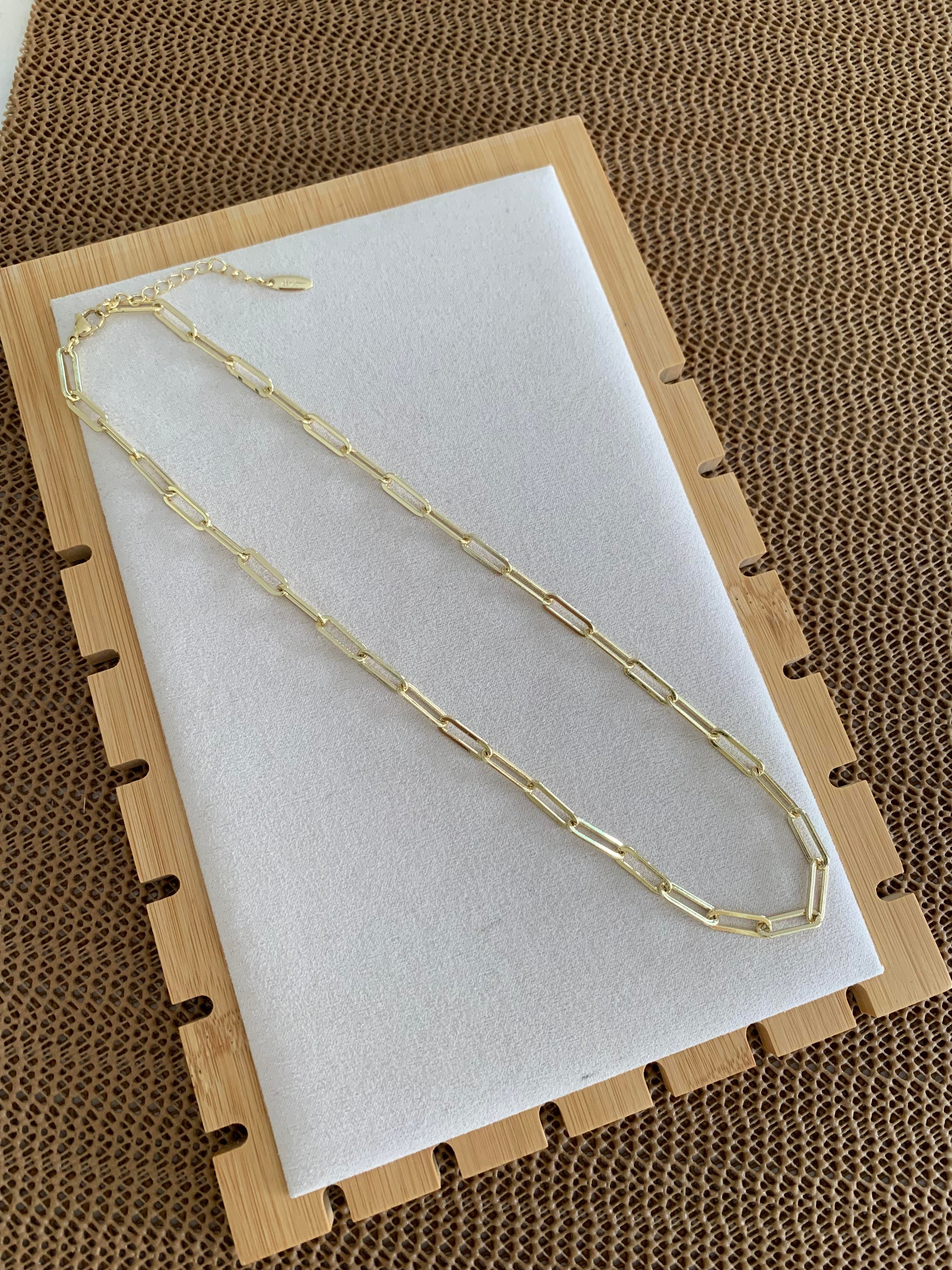 Vip Gold 49 Cm İç İçe Geçme Ataç Zincirli Kolye