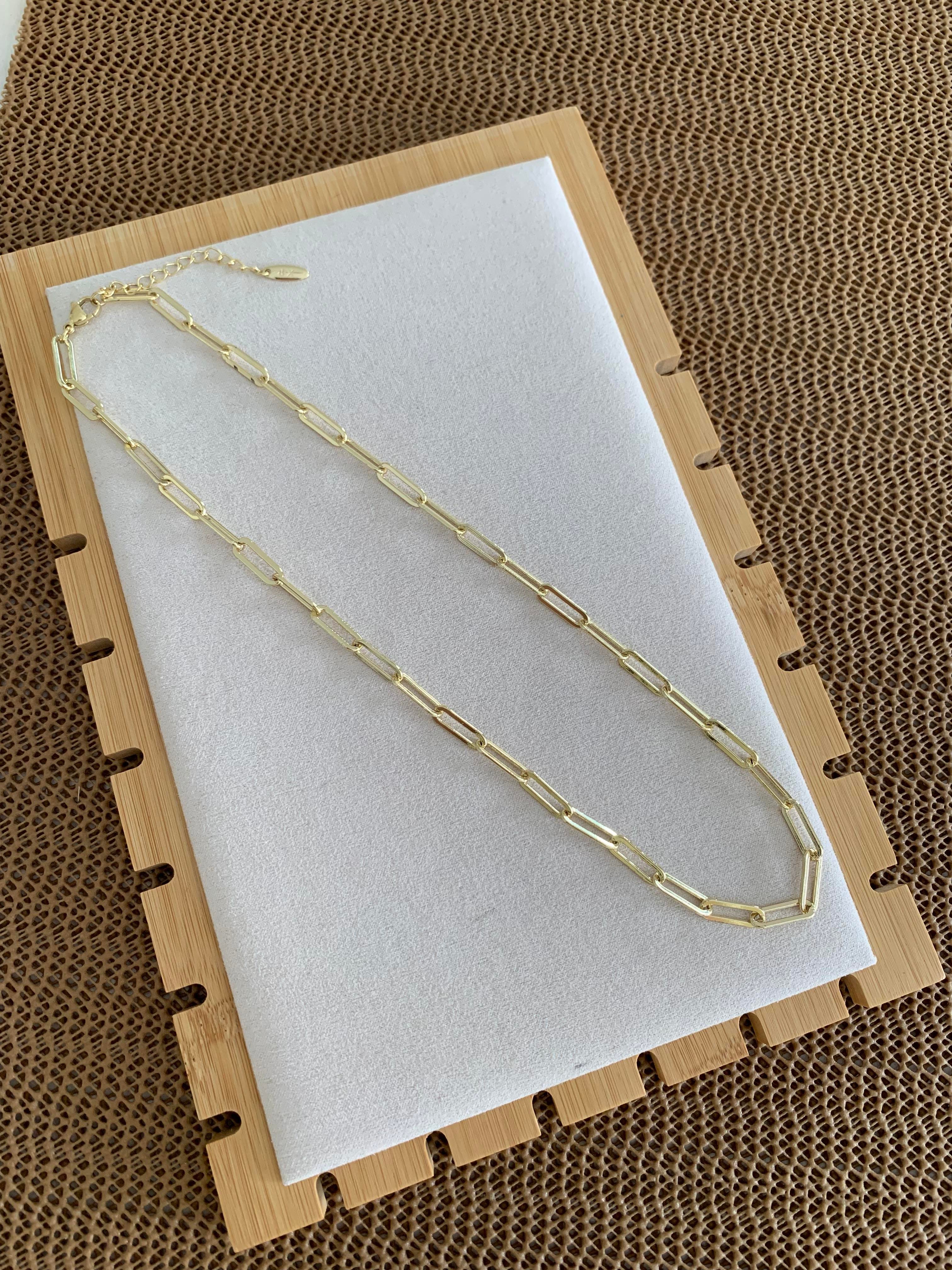 Vip Gold 49 Cm İç İçe Geçme Ataç Zincirli Kolye