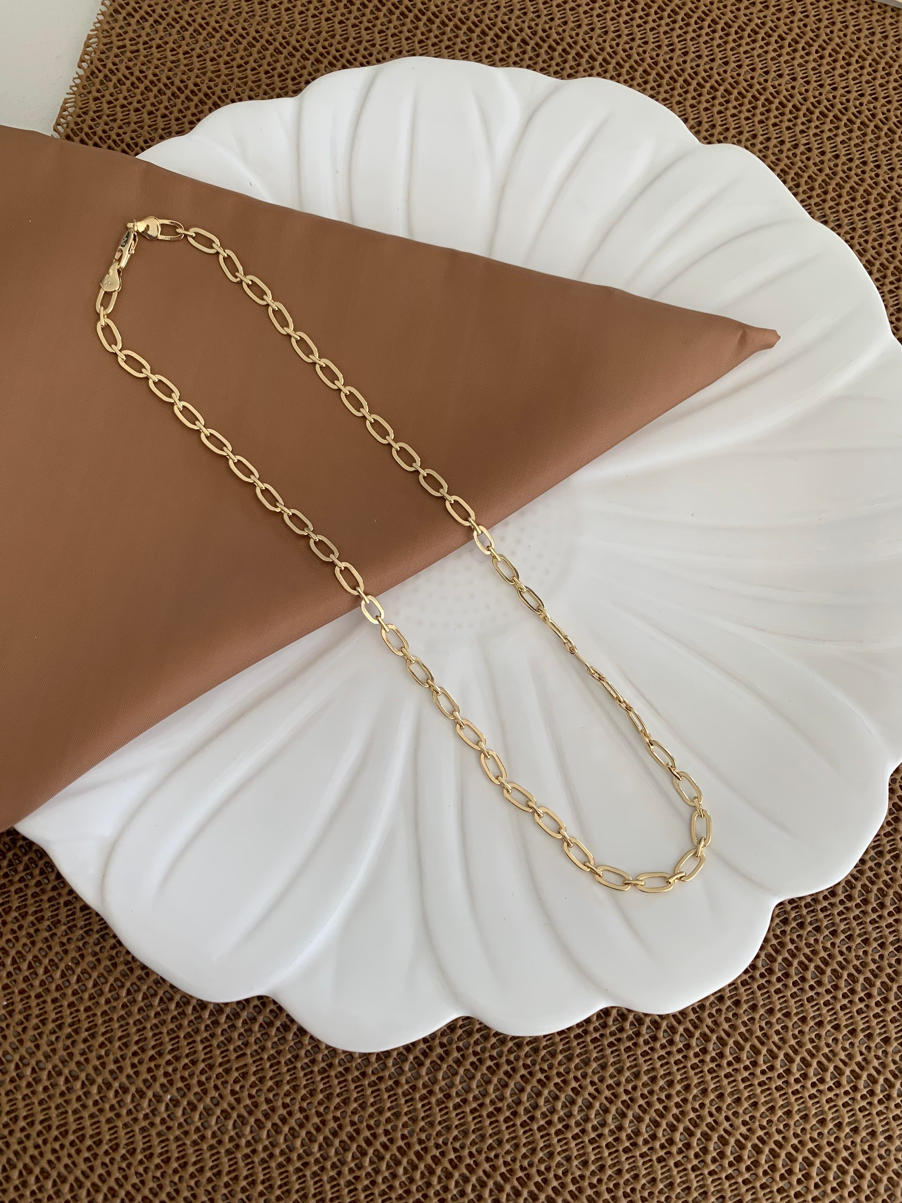 Vip Gold 50 Cm İç İçe Geçme Ataç Zincirli Kolye