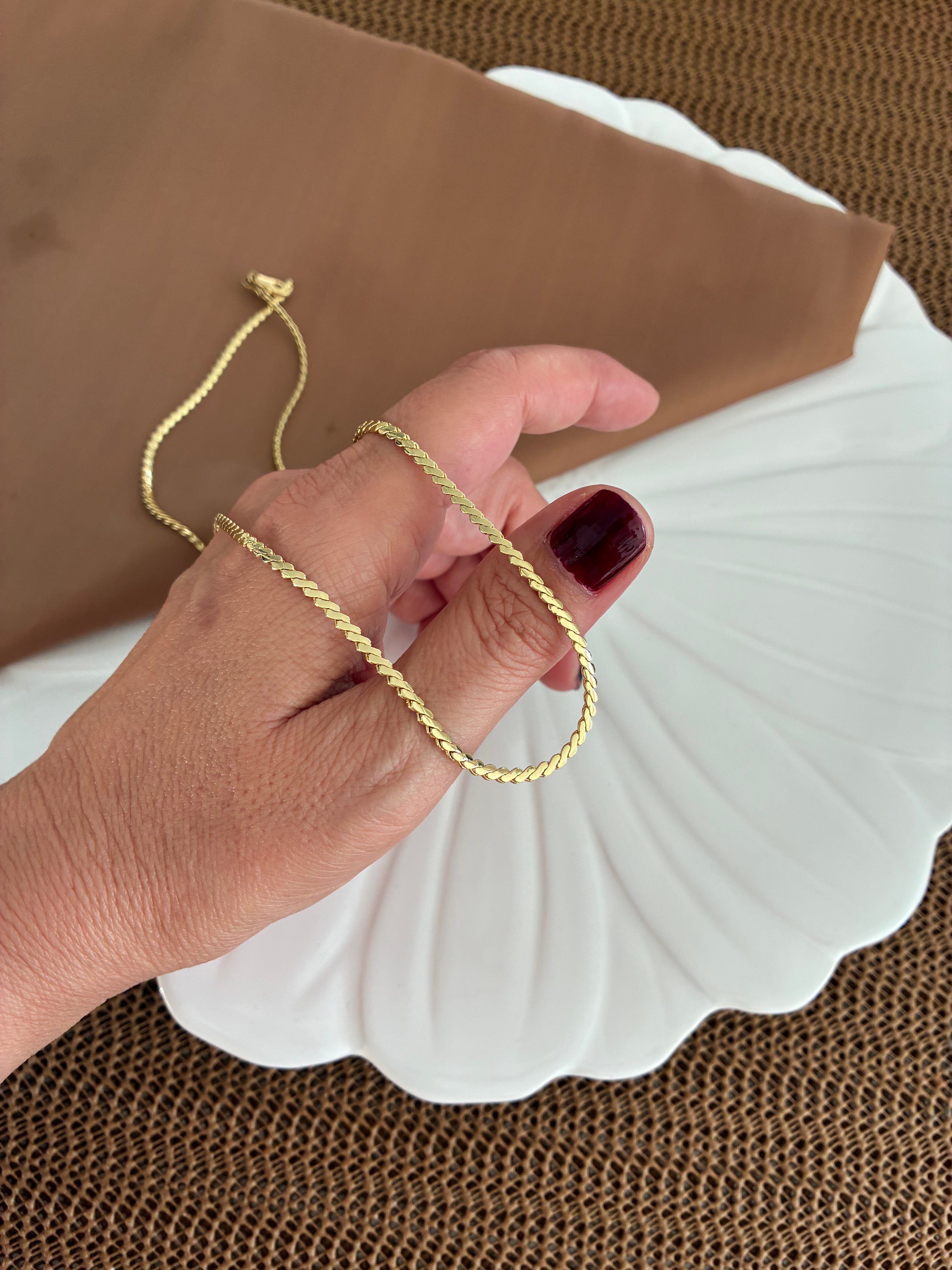 Vip Gold 50 Cm İnce S Sıralı Kolye