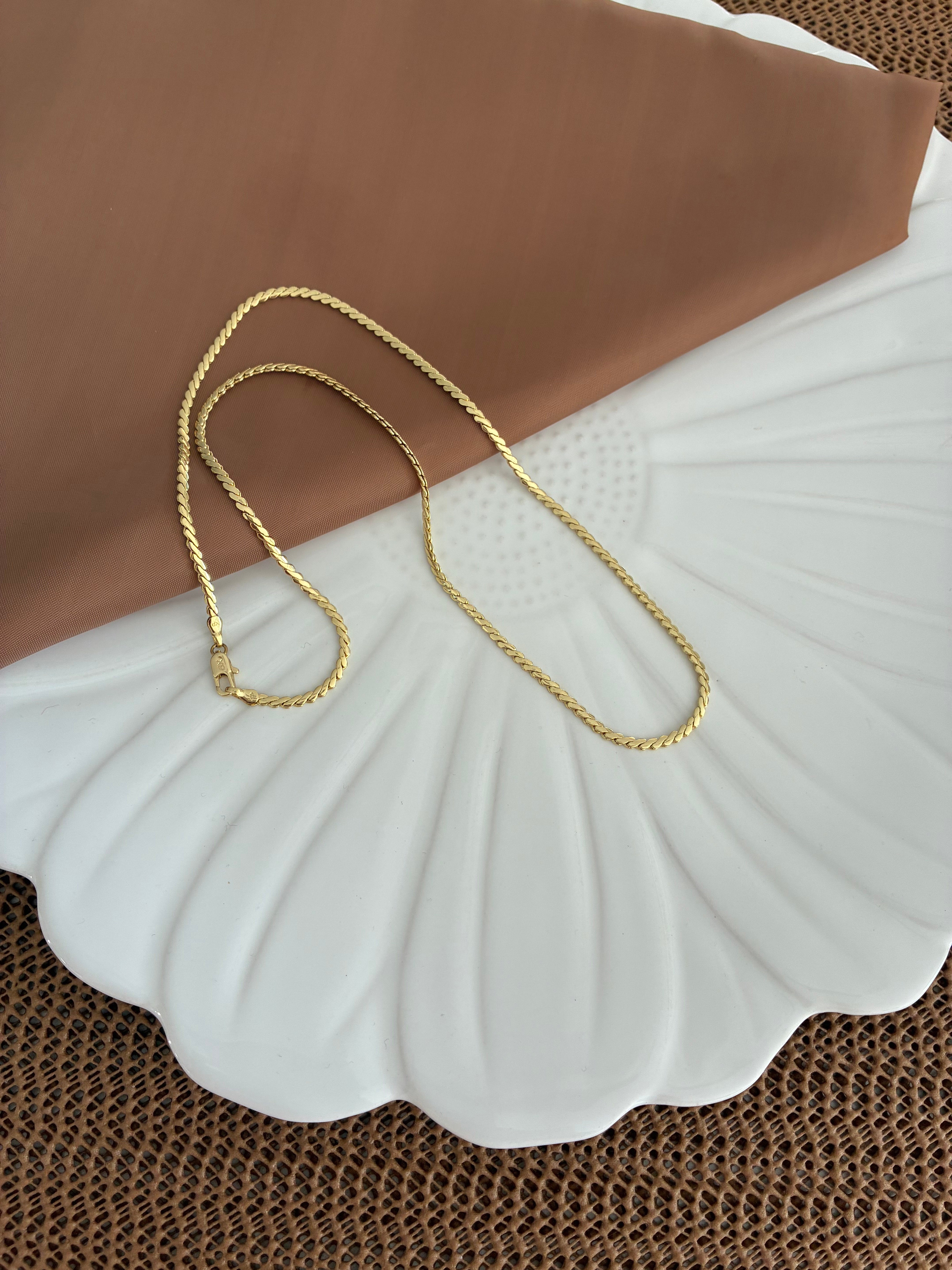 Vip Gold 50 Cm İnce S Sıralı Kolye