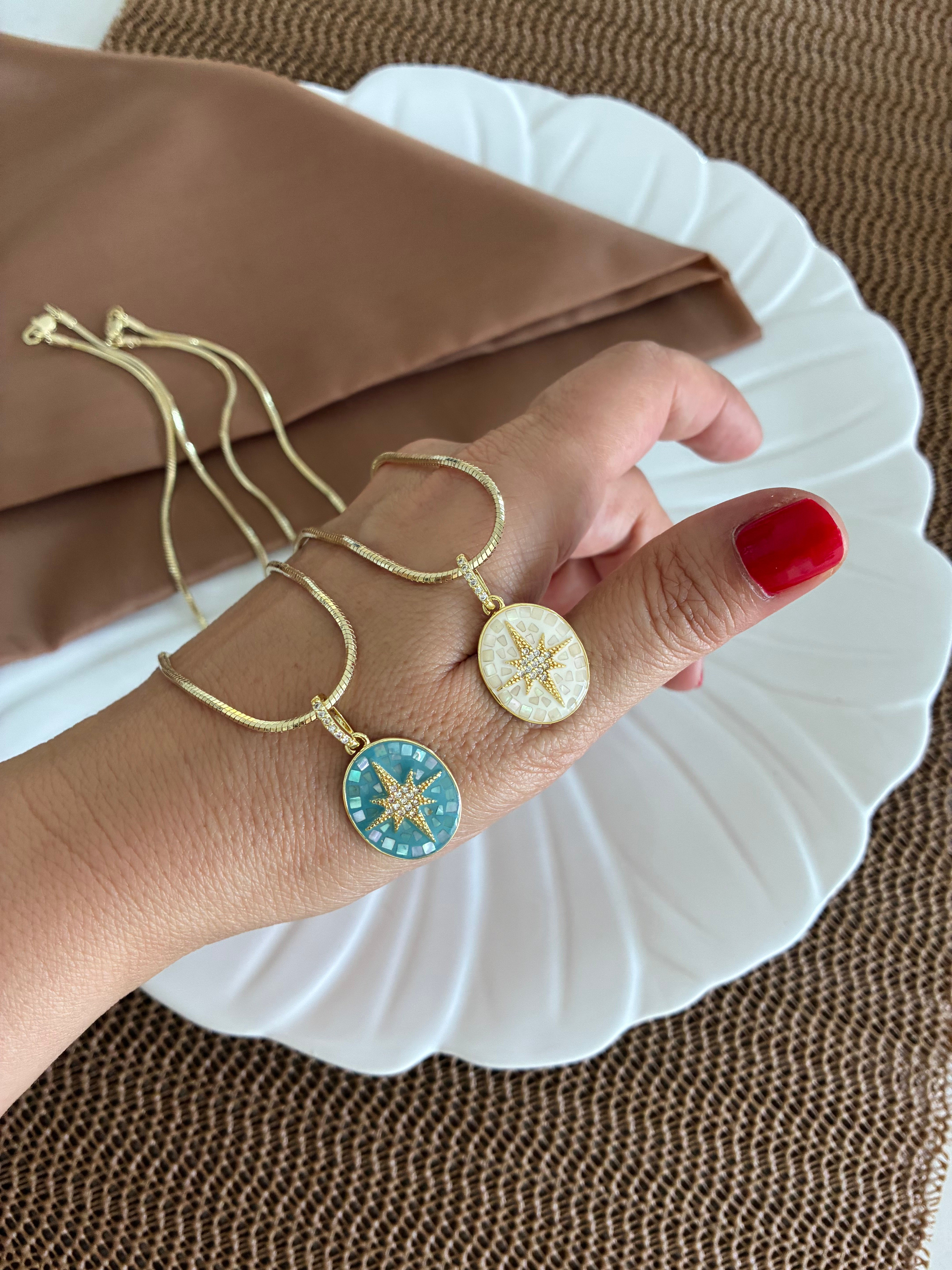 Vip Gold 50 Cm İtalyan Zincir Zirkon taşlı Kutup Yıldız Kolye