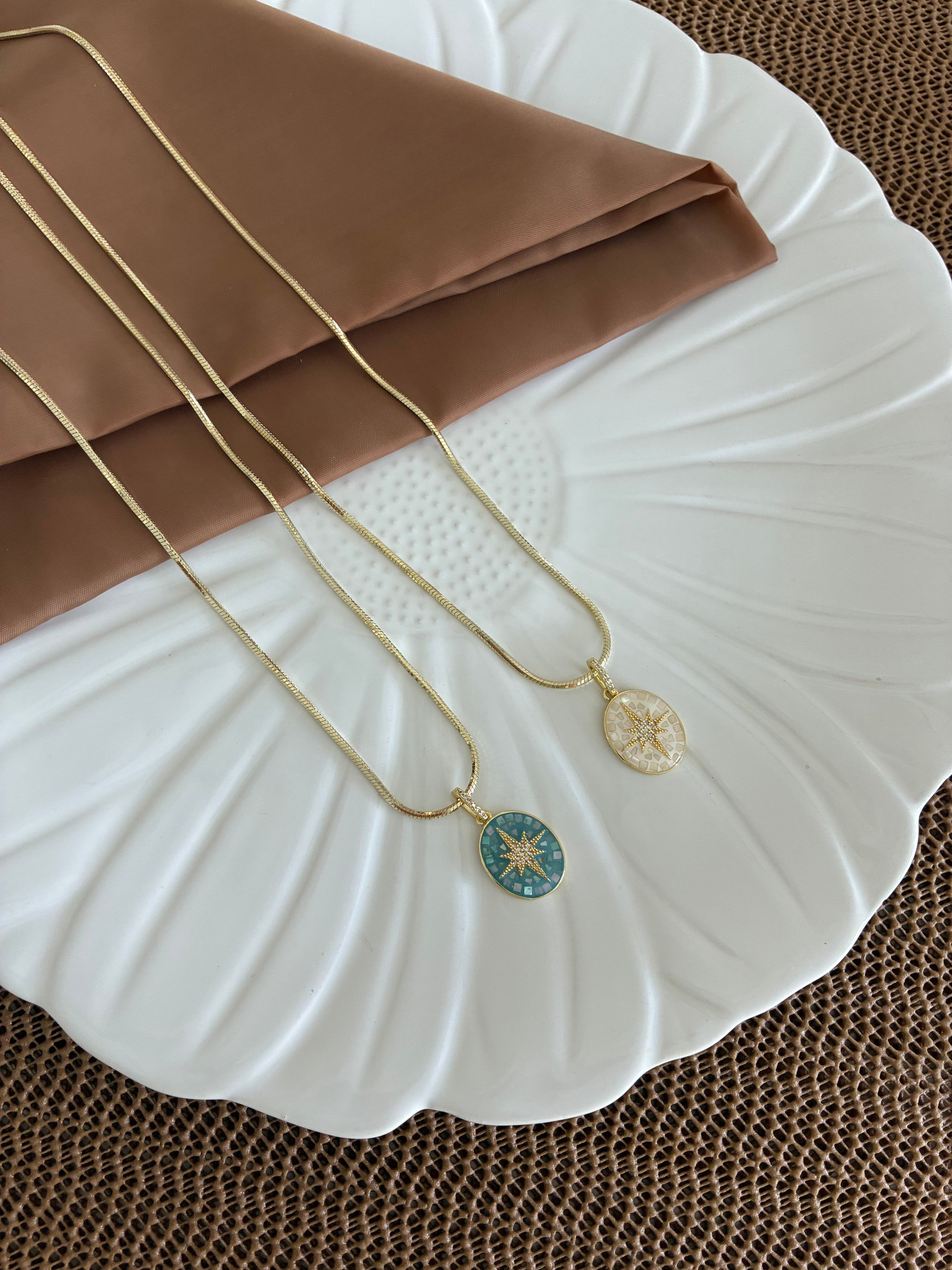 Vip Gold 50 Cm İtalyan Zincir Zirkon taşlı Kutup Yıldız Kolye