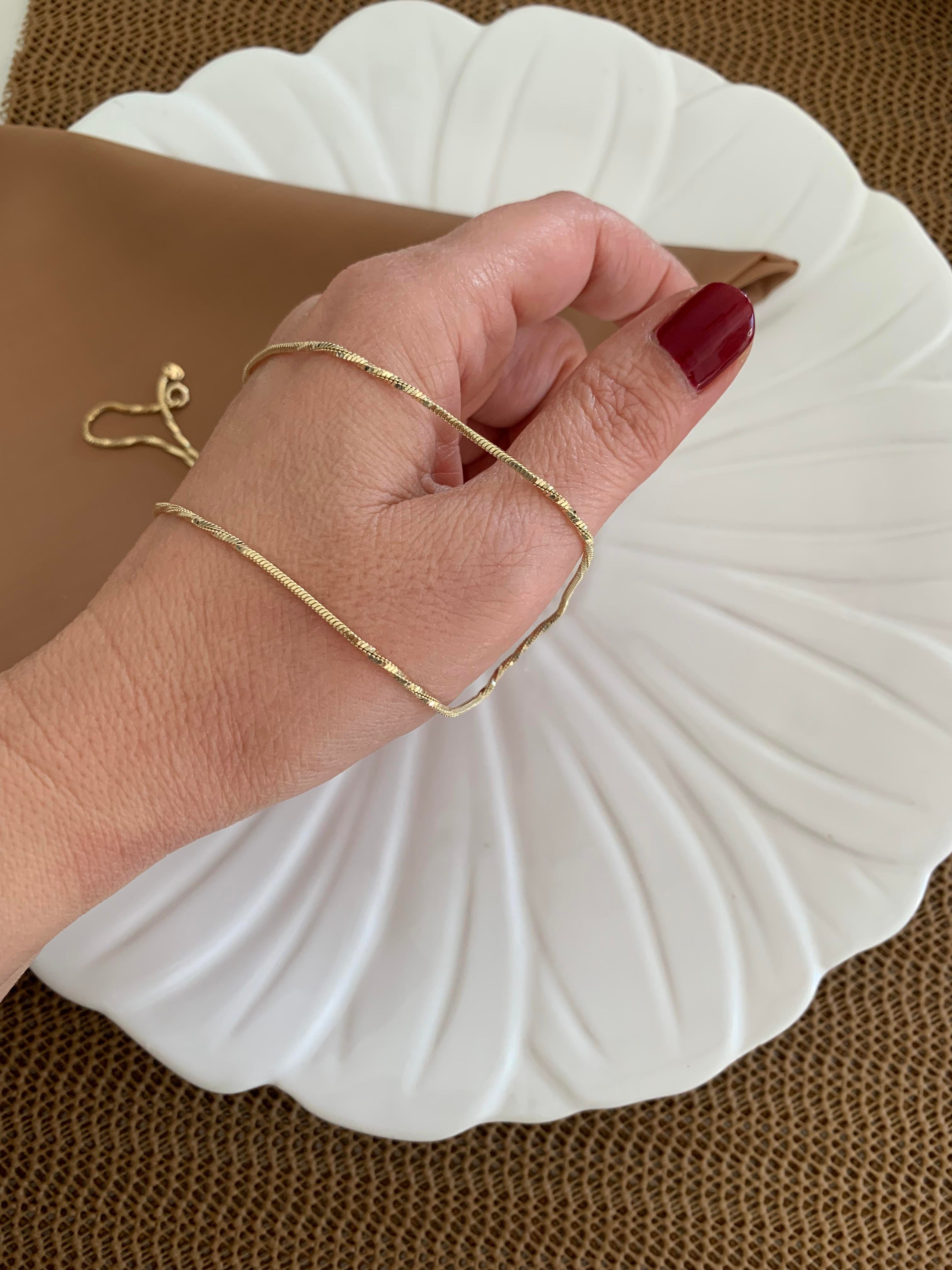 Vip Gold 50 Cm Pırıltılı Seyrek Zincir Kolye