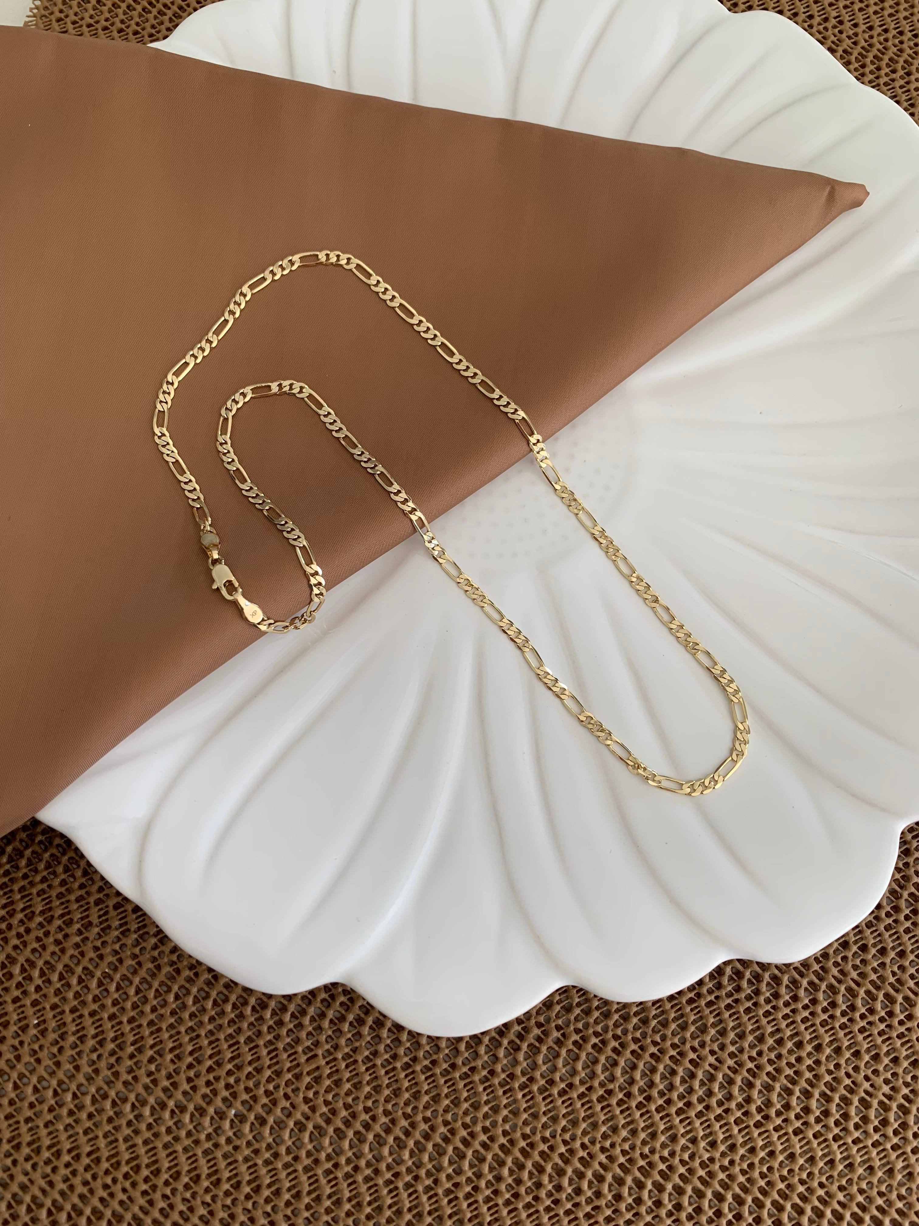 Vip Gold 55 Cm İnce İç İçe Geçme Klasik Zincirli Kolye